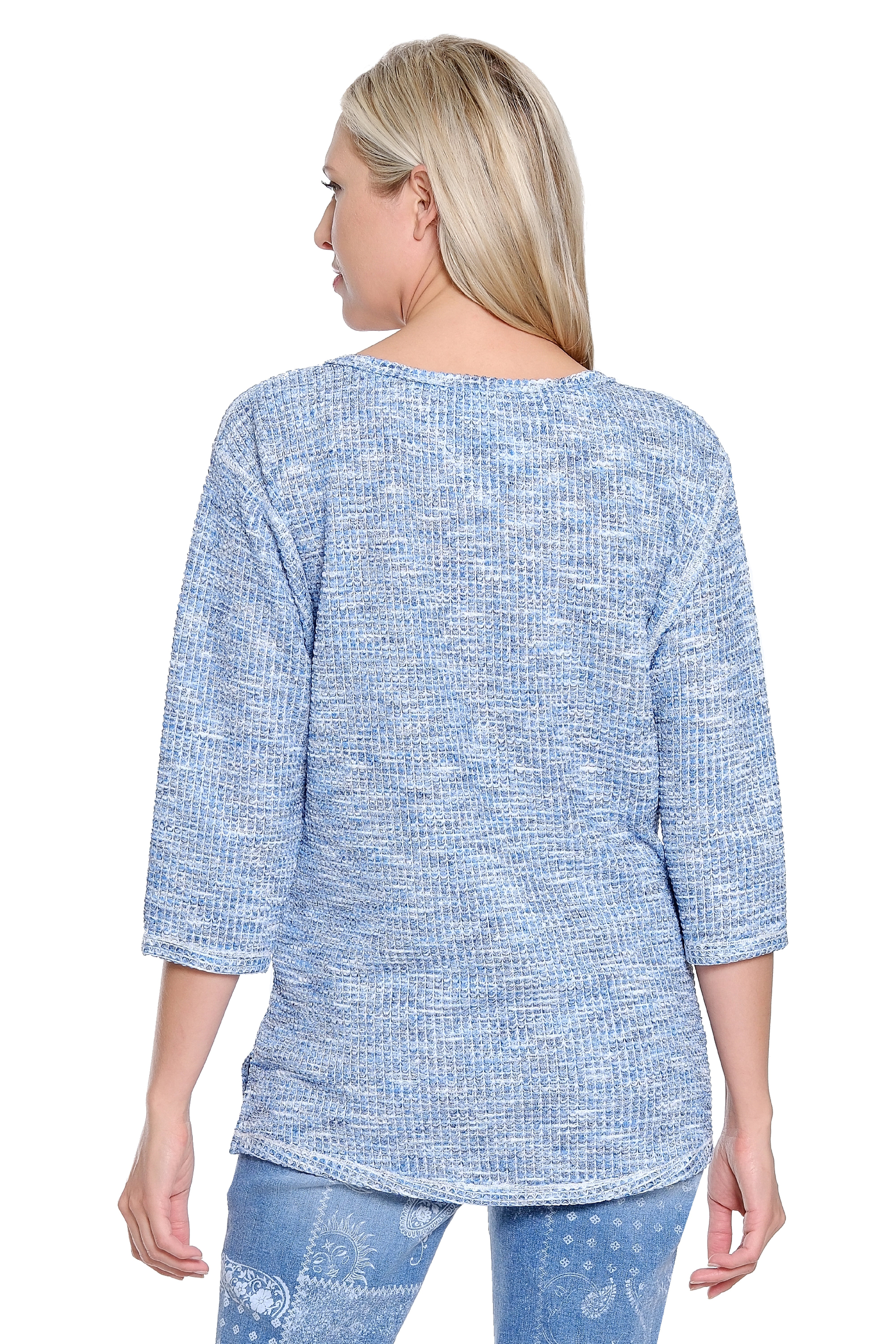 Textured Knit Top - Blue