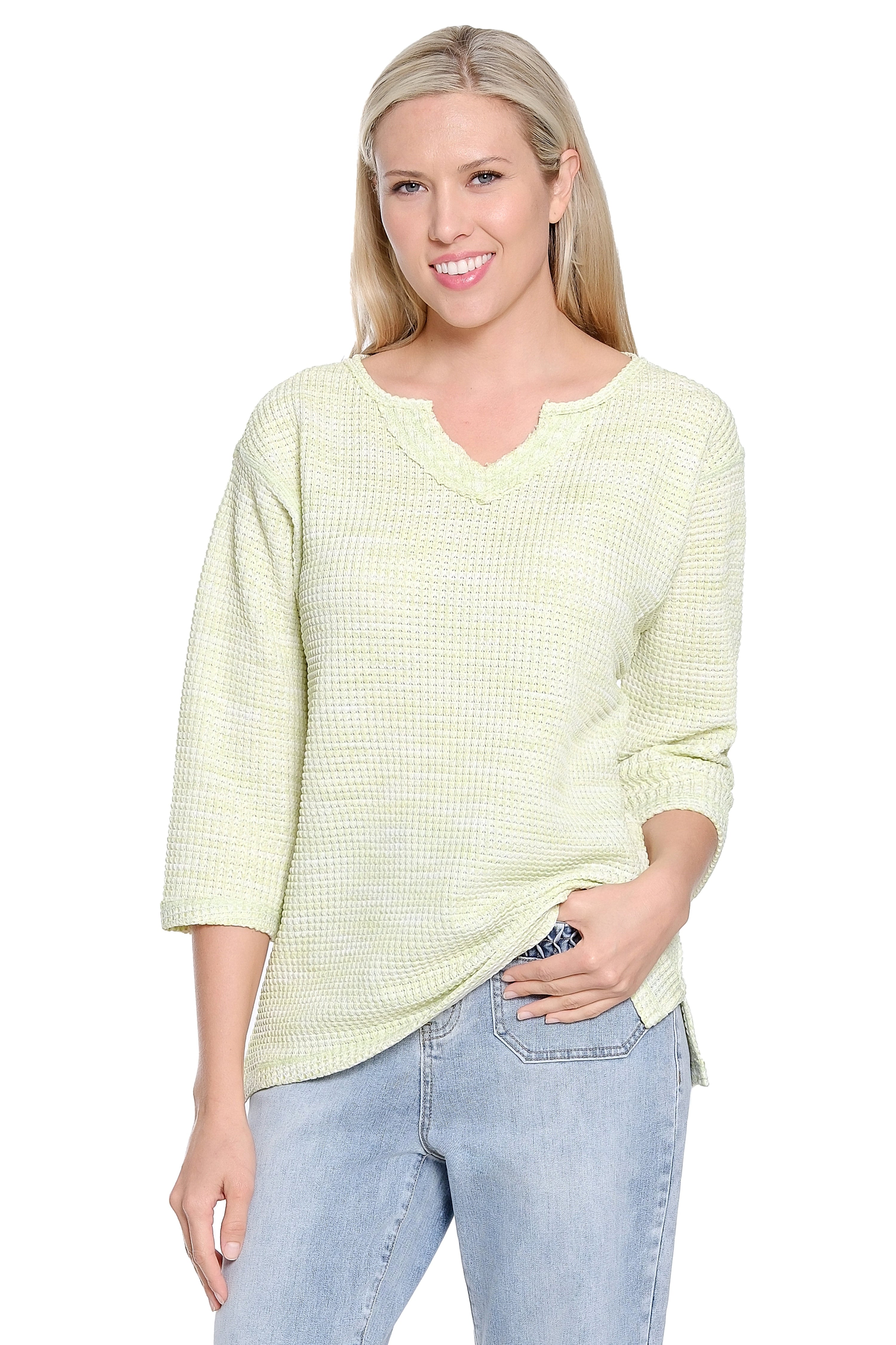Textured Knit Top - Lime