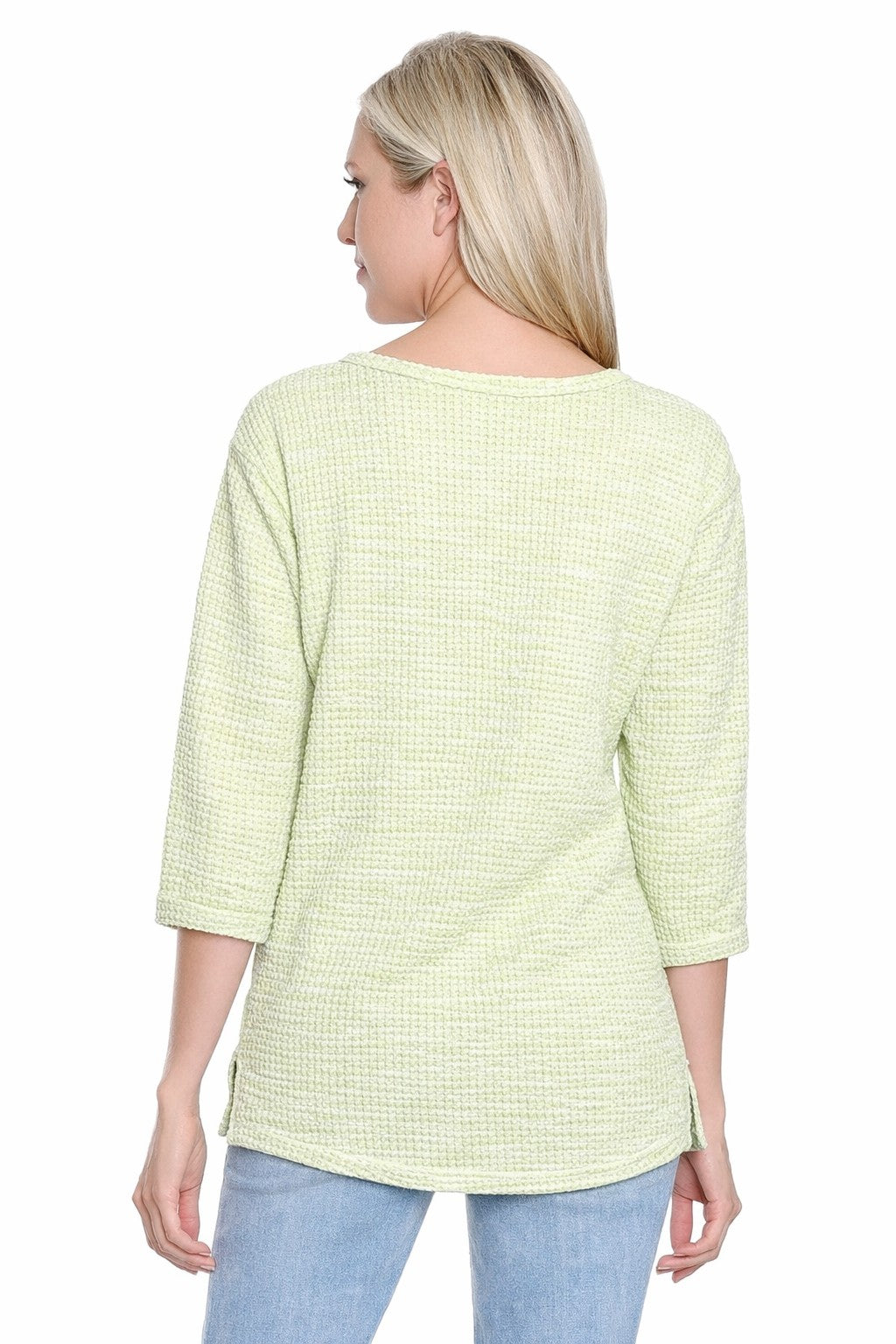 Textured Knit Top - Lime