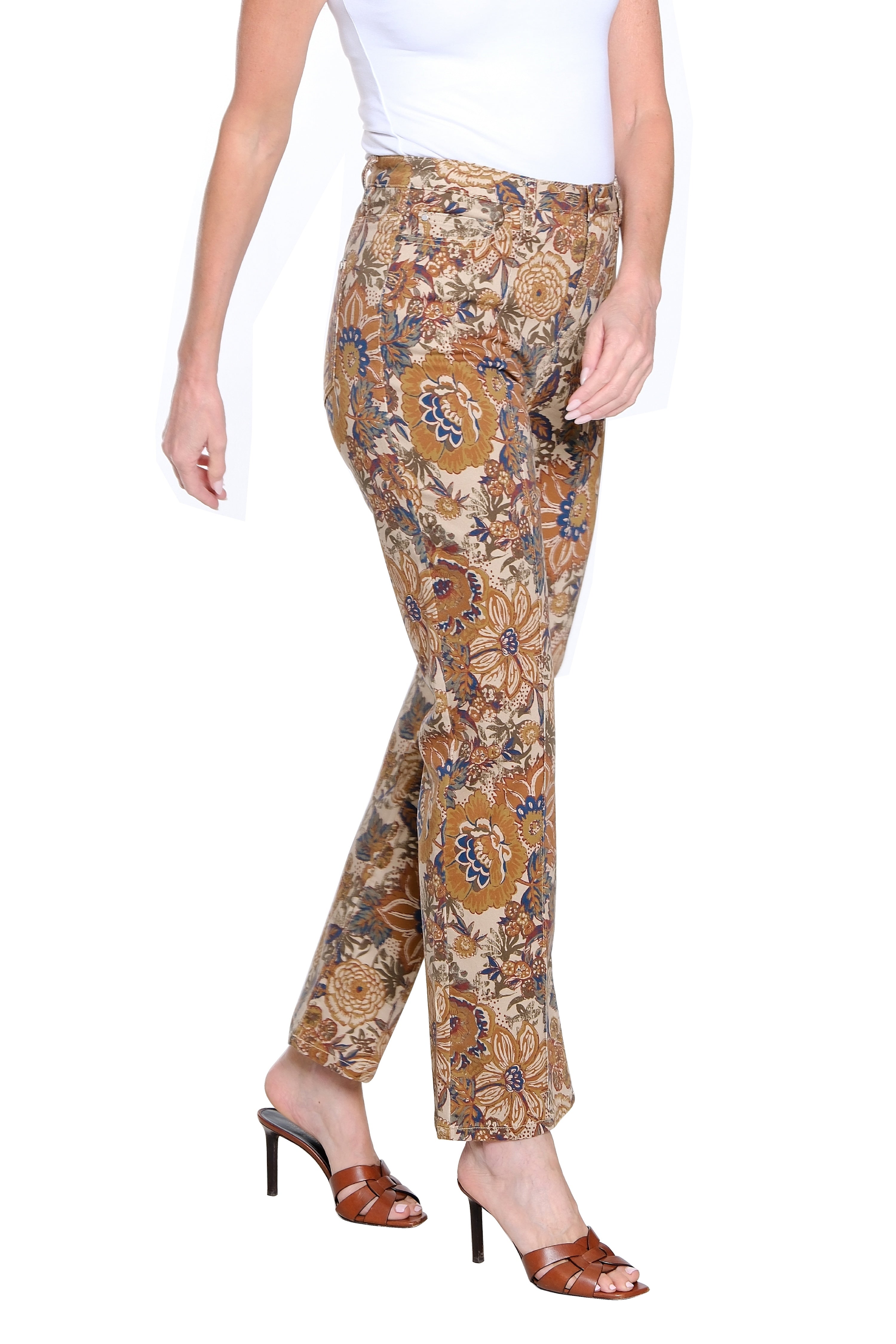 Vintage Print Jeans - Floral Multi