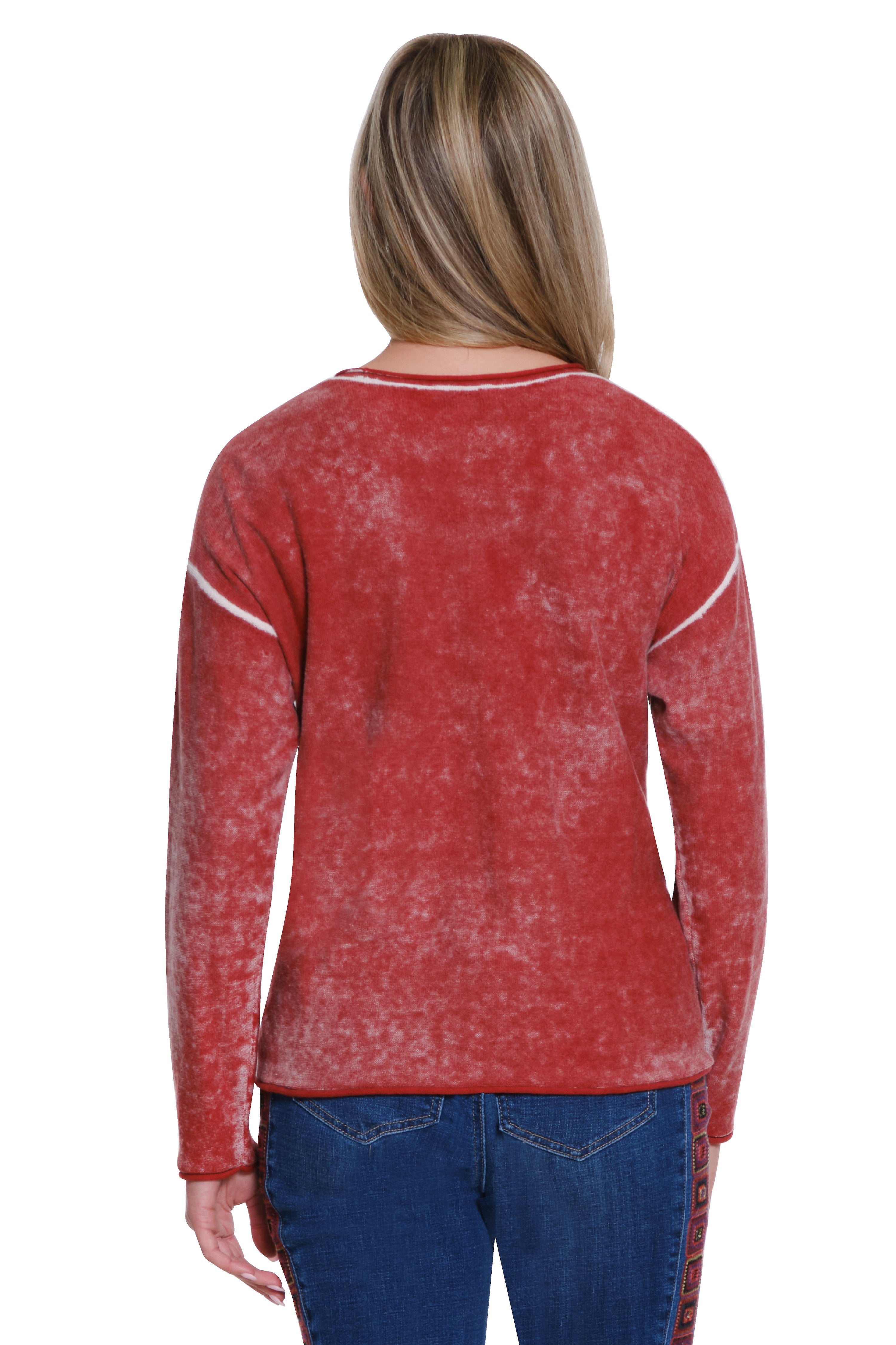 Button Front Cardigan - Brick