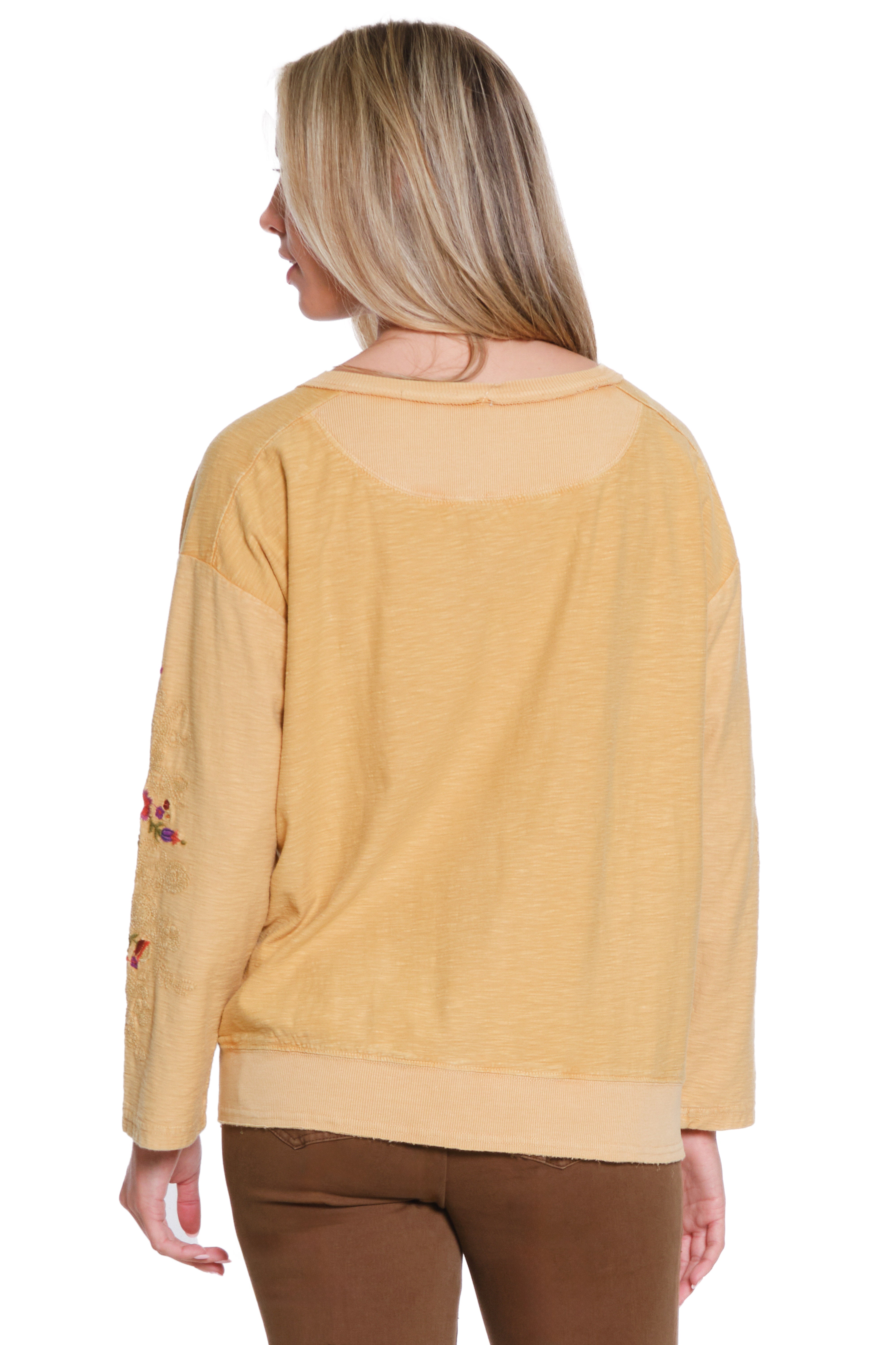 Embroidered Sweatshirt – Gold