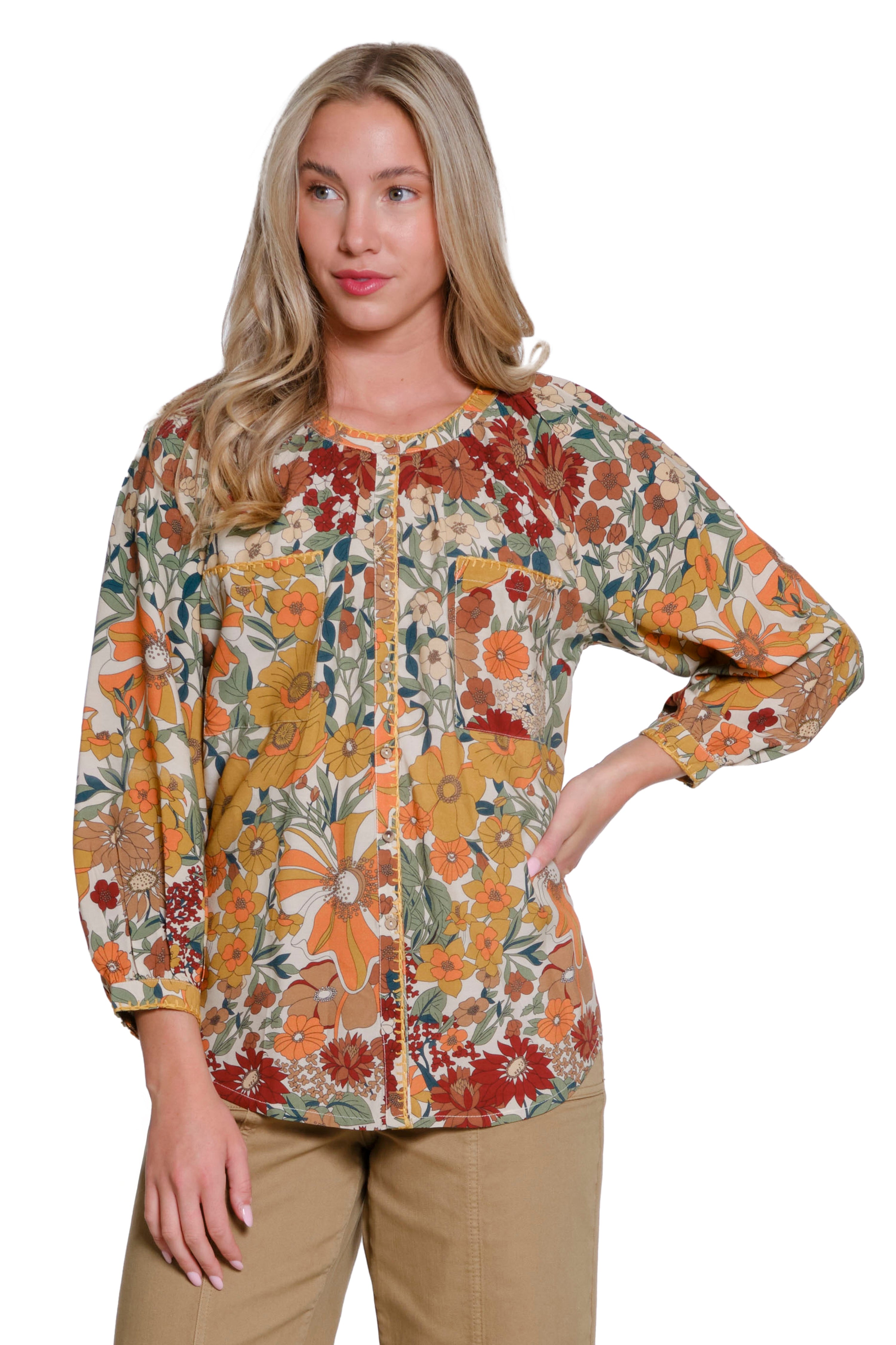 Floral Print Blouse - Multi