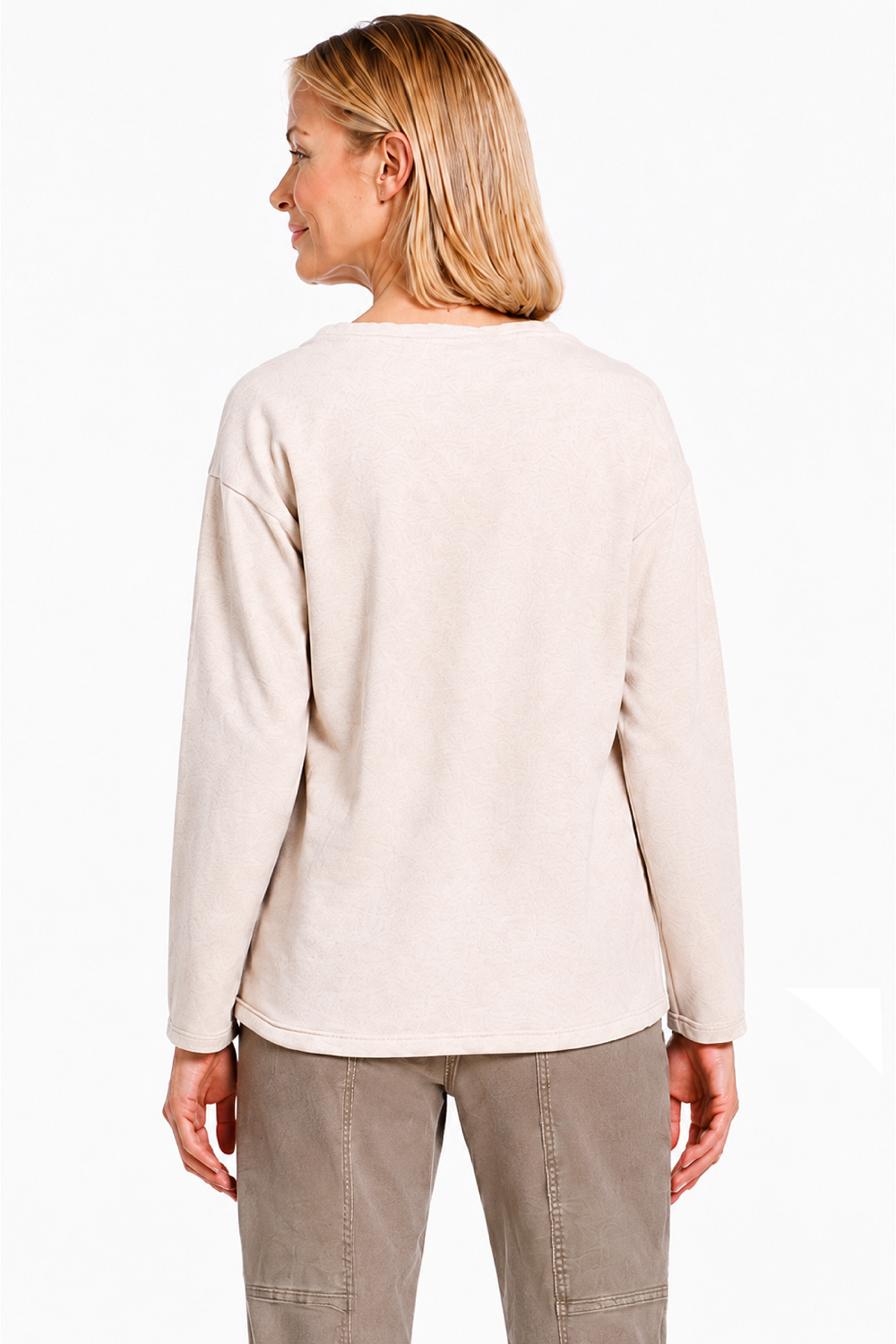 Natural Chainstitch Embroidered Sweatshirt