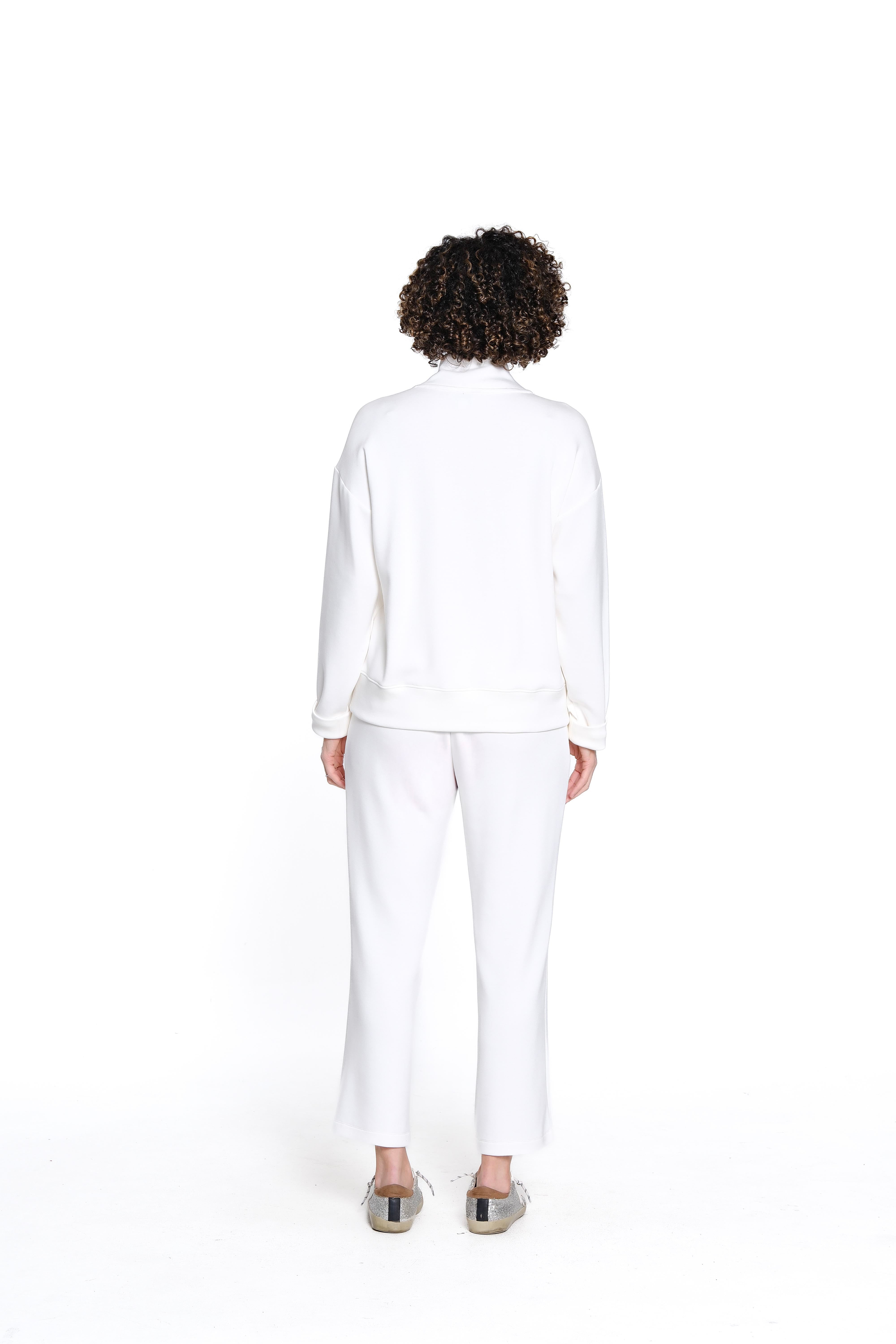 Shawl Collar Sweatshirt - Off White