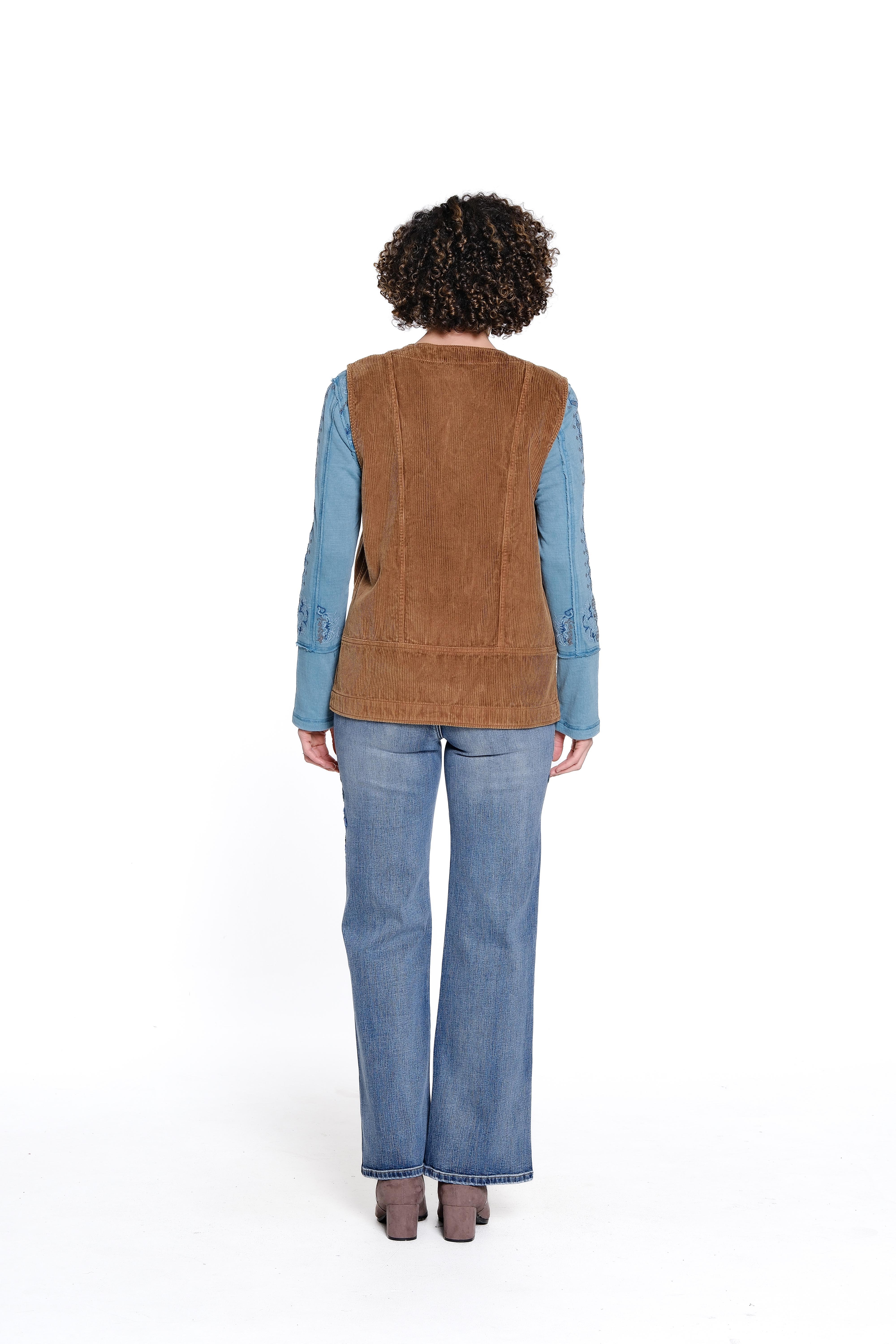 Corduroy Vest - Tobacco