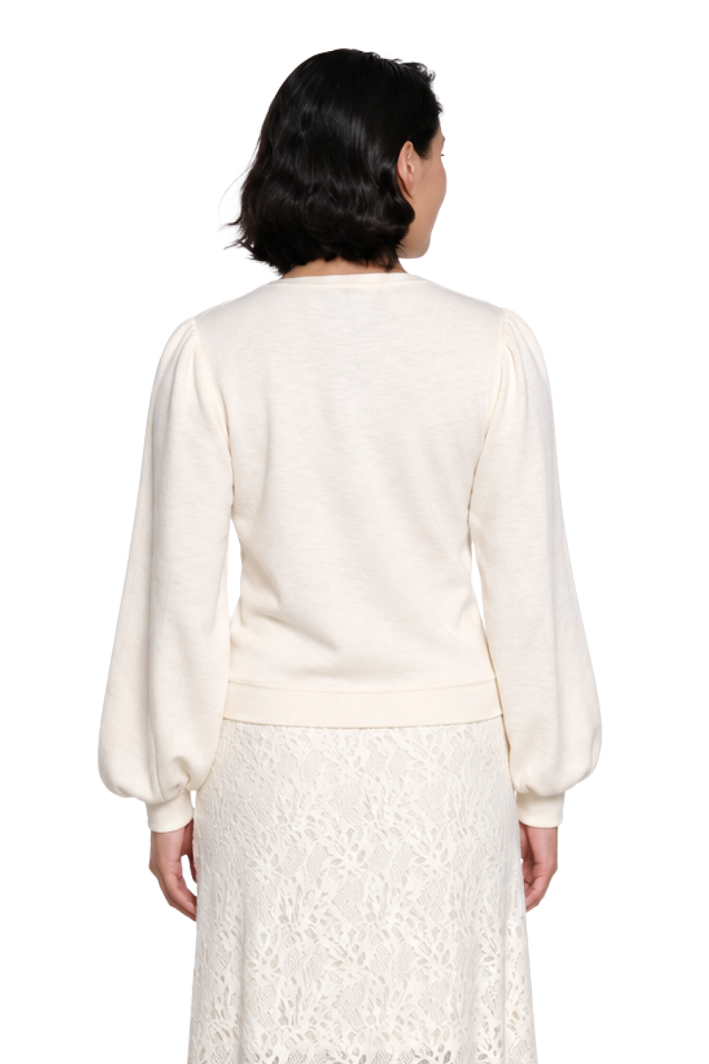 Ivory Tie Detail Pullover Top - Missy