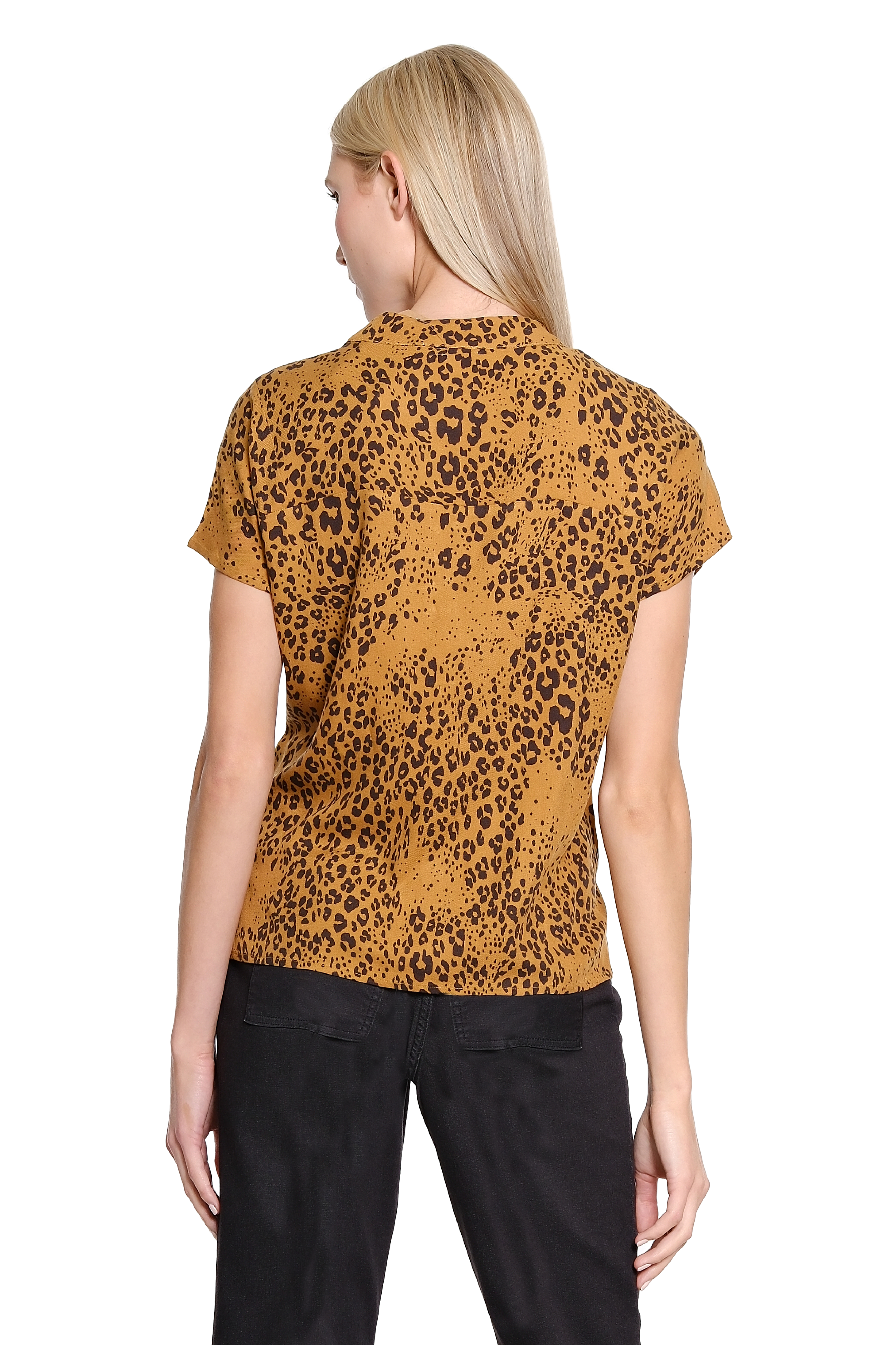 Animal Print Split Neck Popover - Neu Animal - view 2