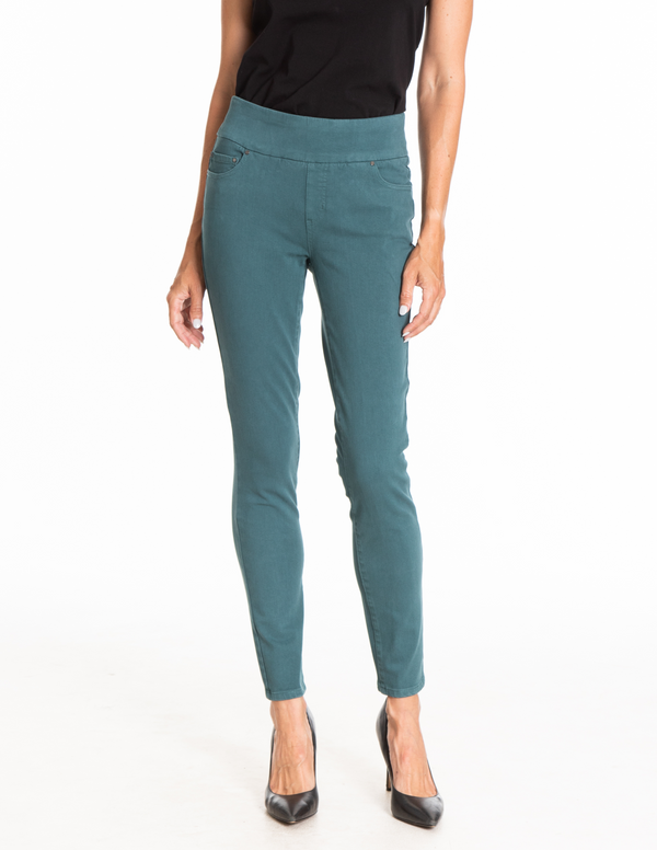 4 WAY STRETCH PULL ON SKINNY ANKLE JEAN - Juniper