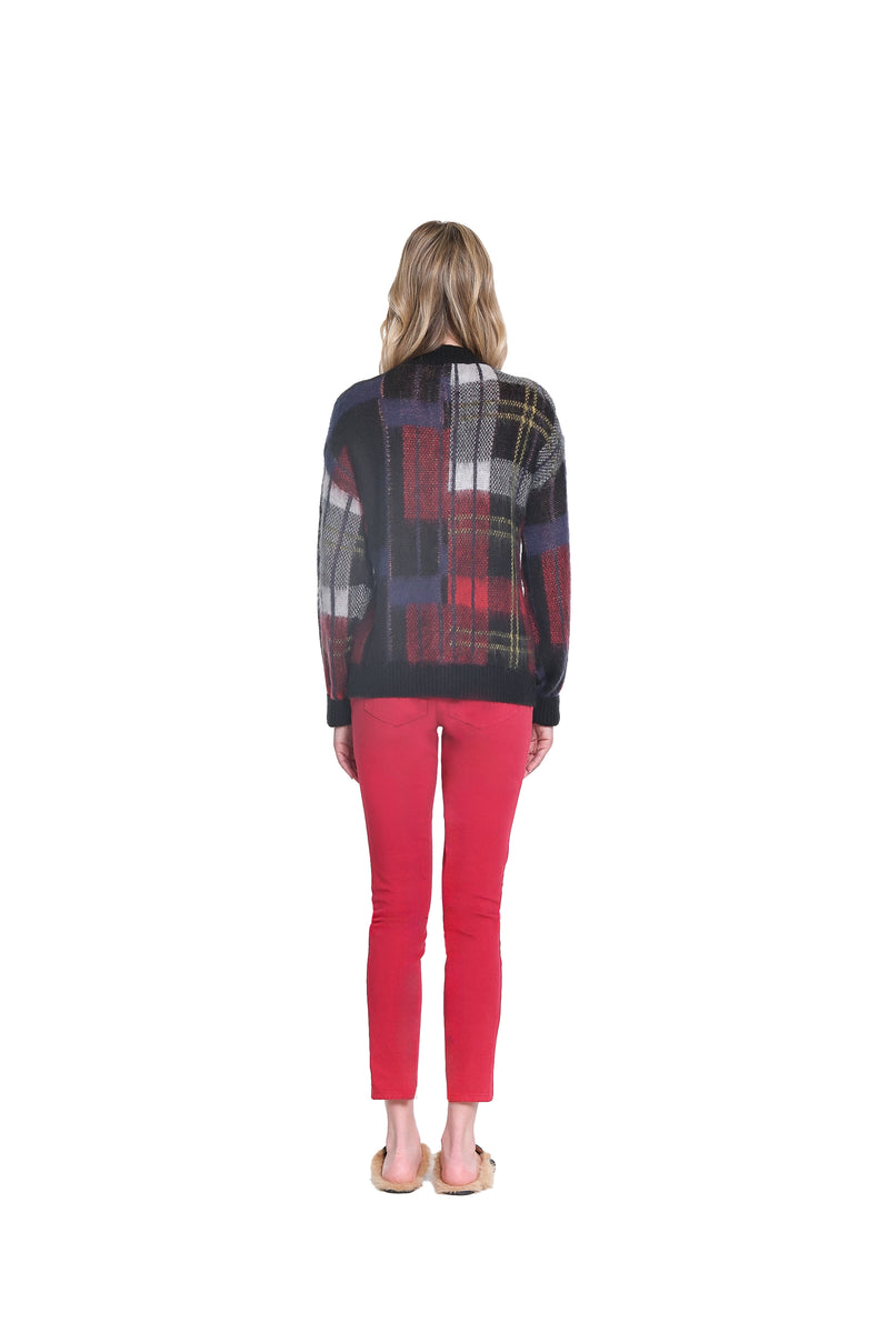 4 WAY STRETCH PULL ON SKINNY ANKLE JEAN - Ruby Red
