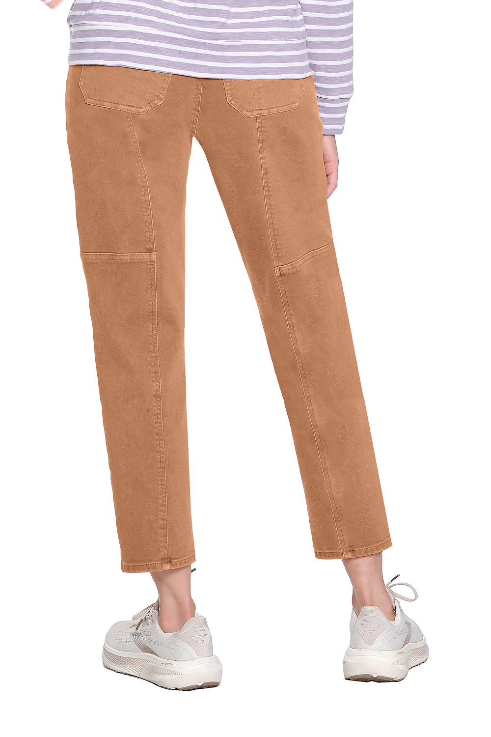 Brown Garment Dyed Twill Utility Pant