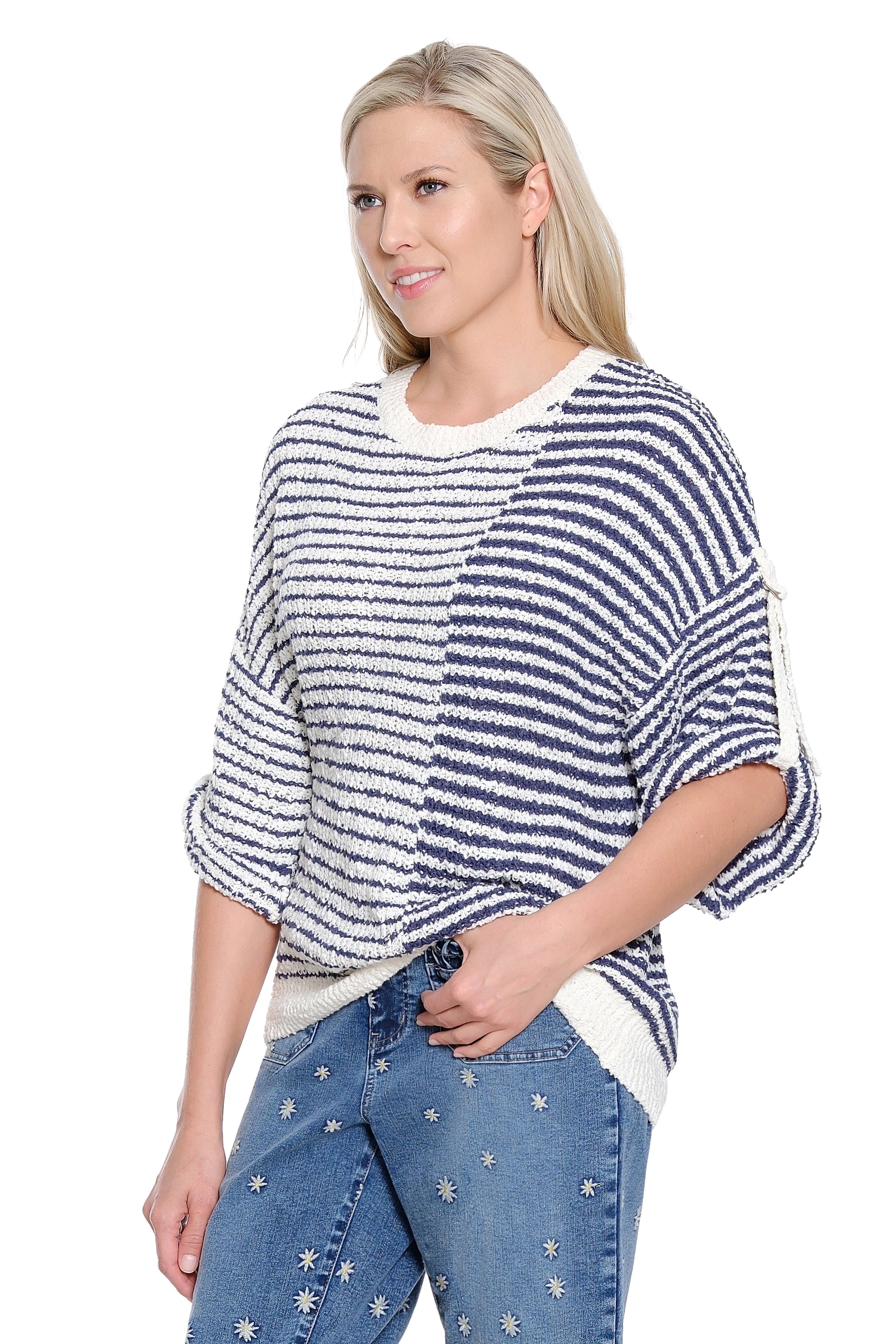 Mixed Stripe Sweater - Navy Stripe