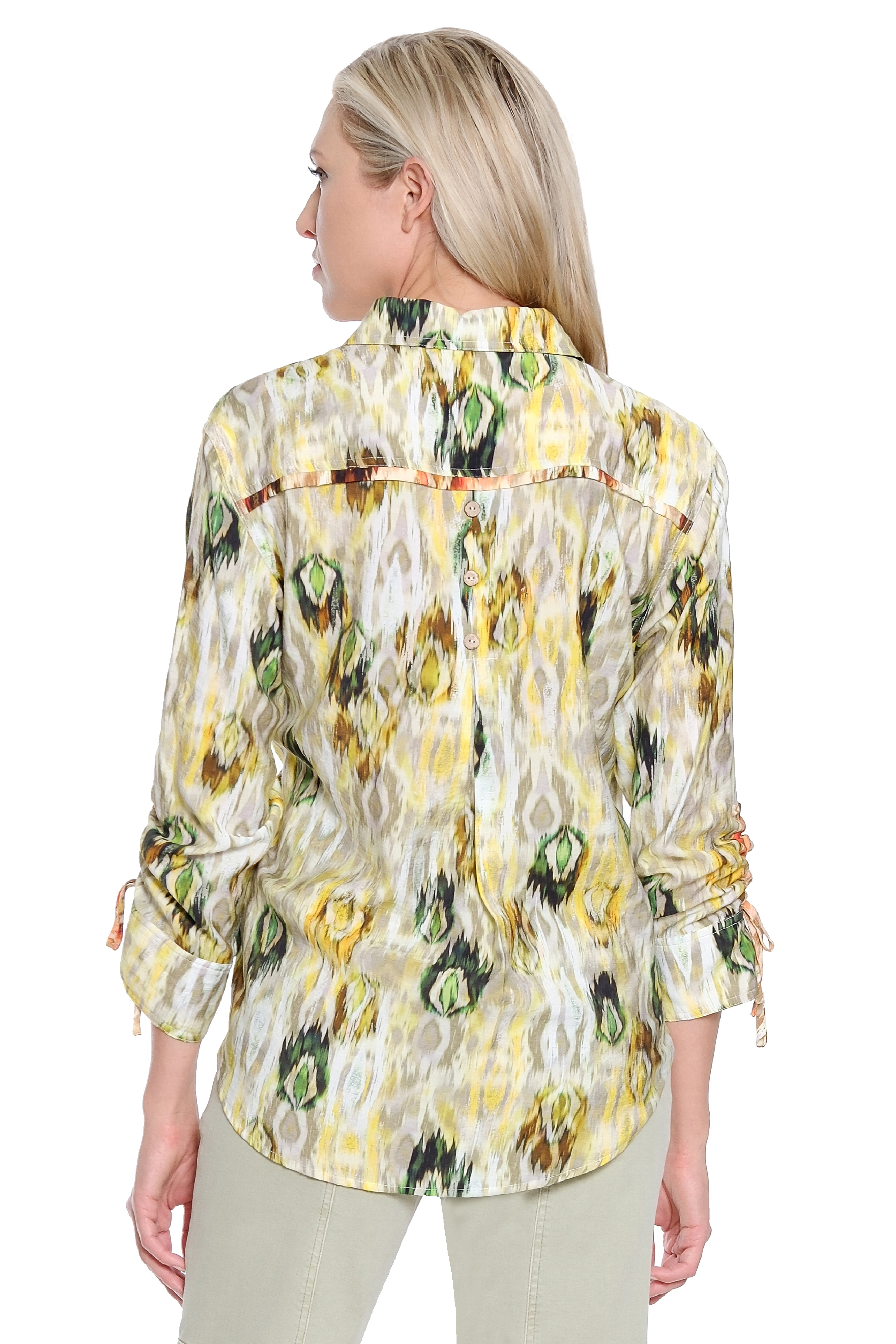 Ikat Print Button-Up - Multi