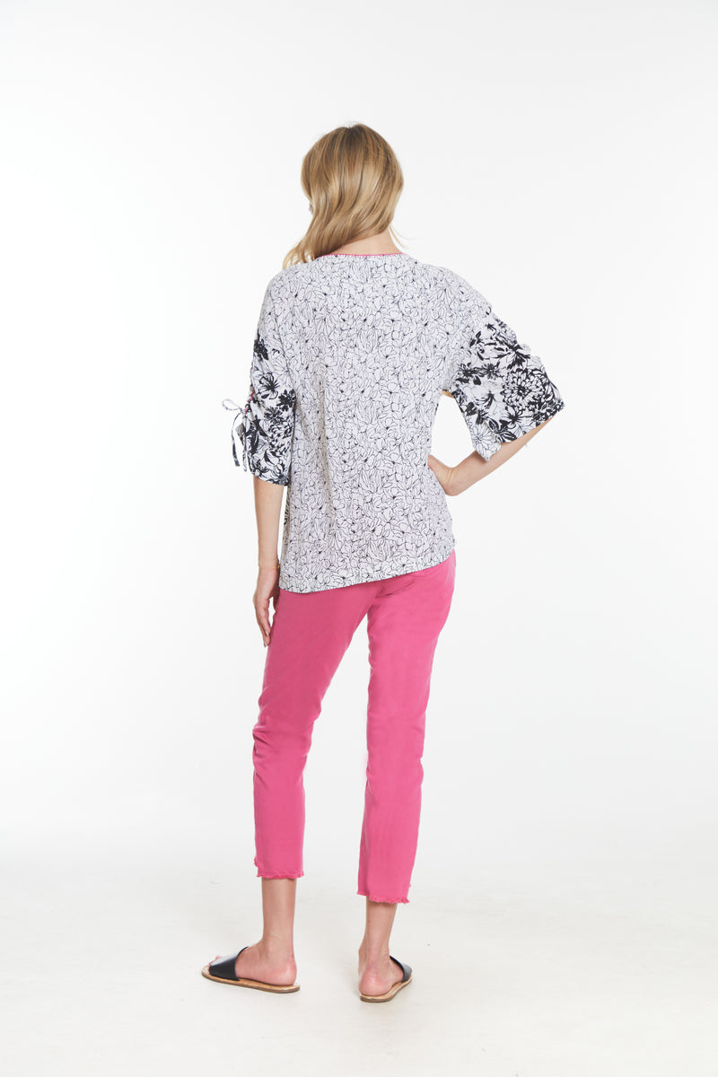 Embroidered Boxy Top- Multi