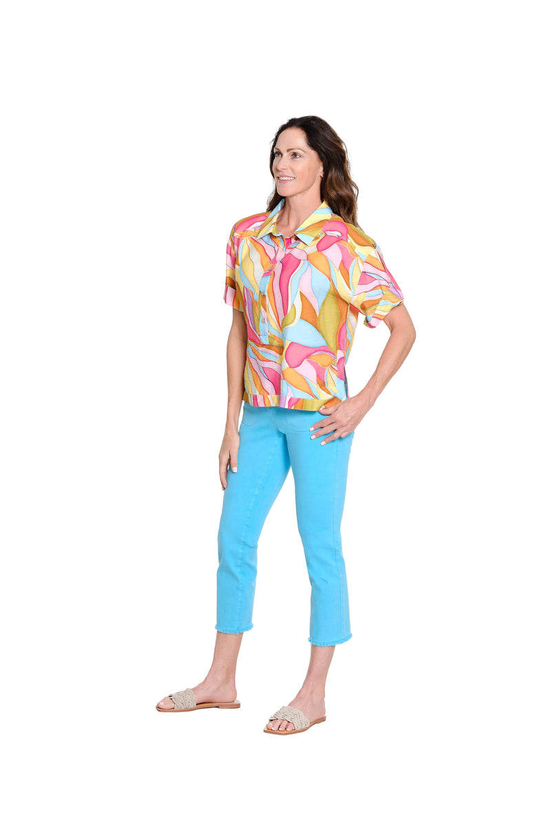 Stretch Pull-On Jean - Lagoon