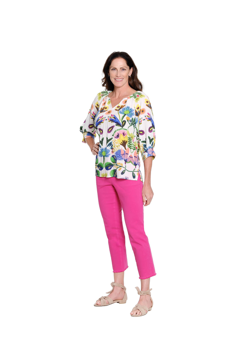 Stretch Pull-On Jean - Magenta