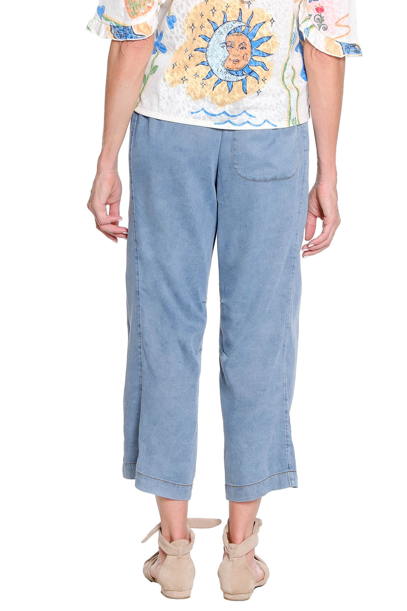 Smocked Waist Pull-On Pant – Medium Indigo