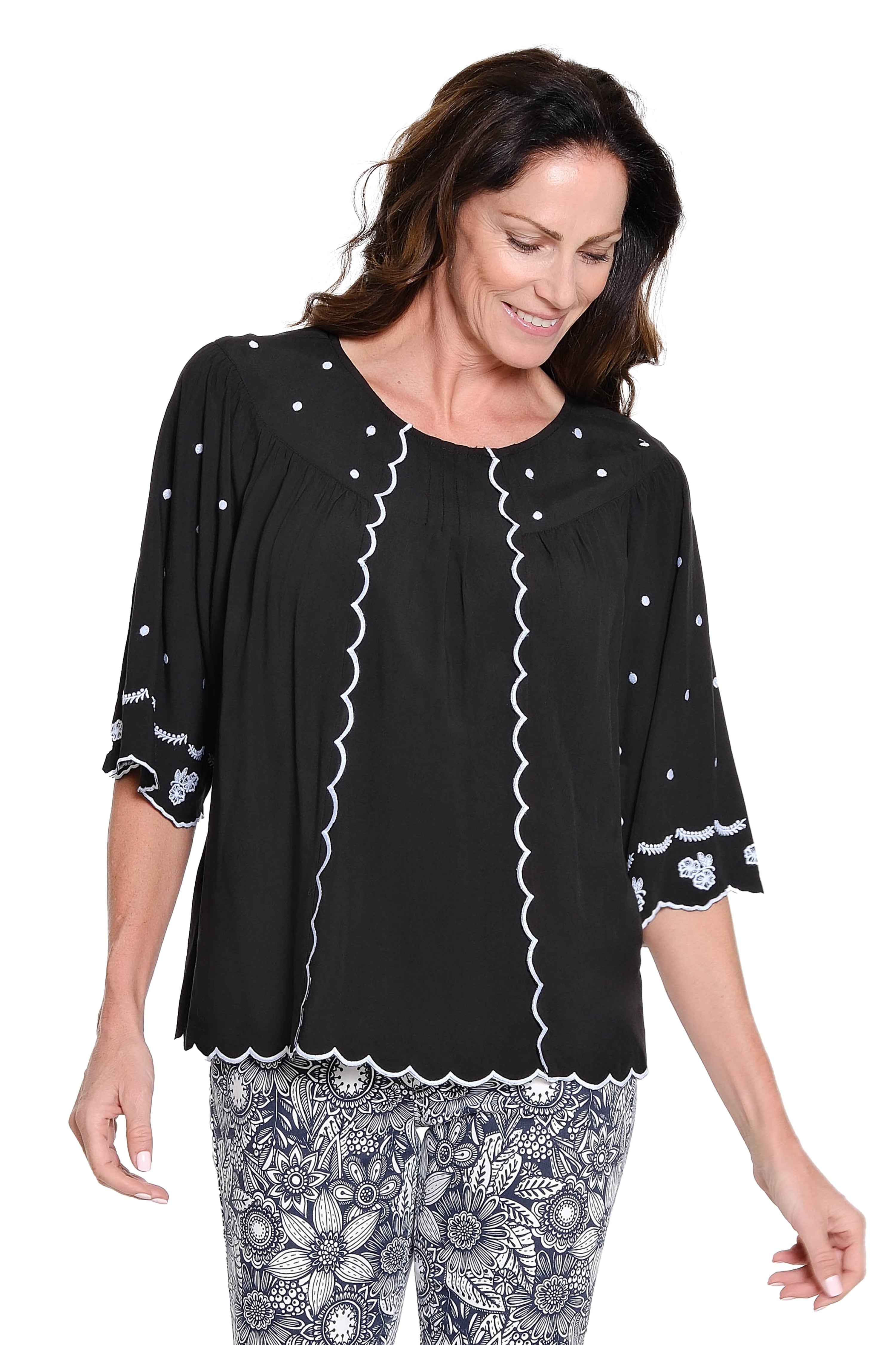 Scallop Edge Popover – Black