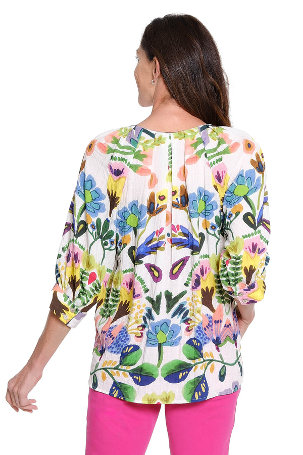 Pleated Neck Popover – Multi