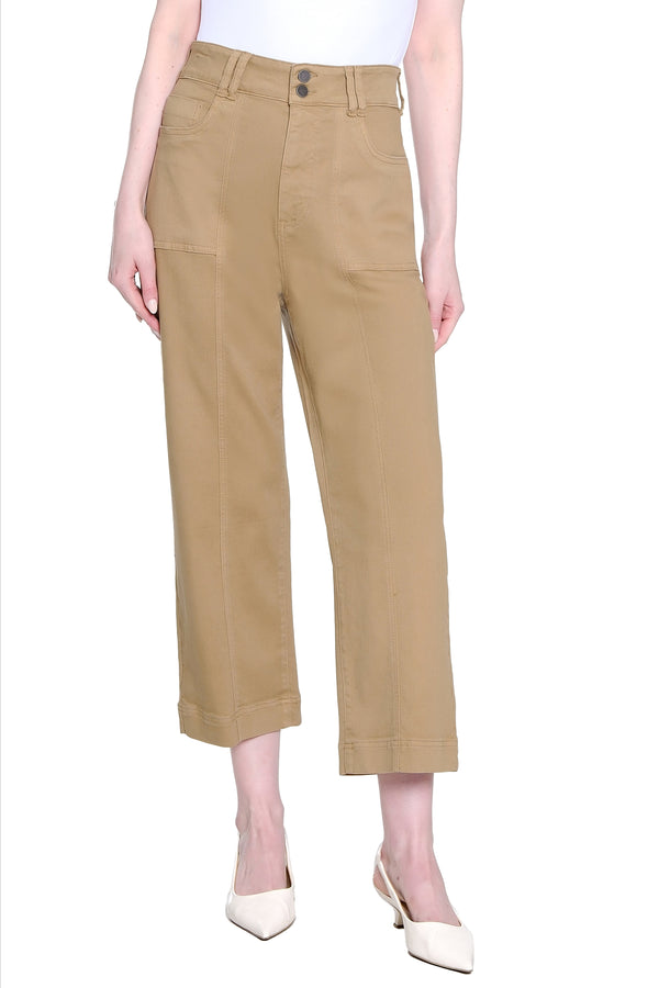 Twill Crop Pant - Bronze