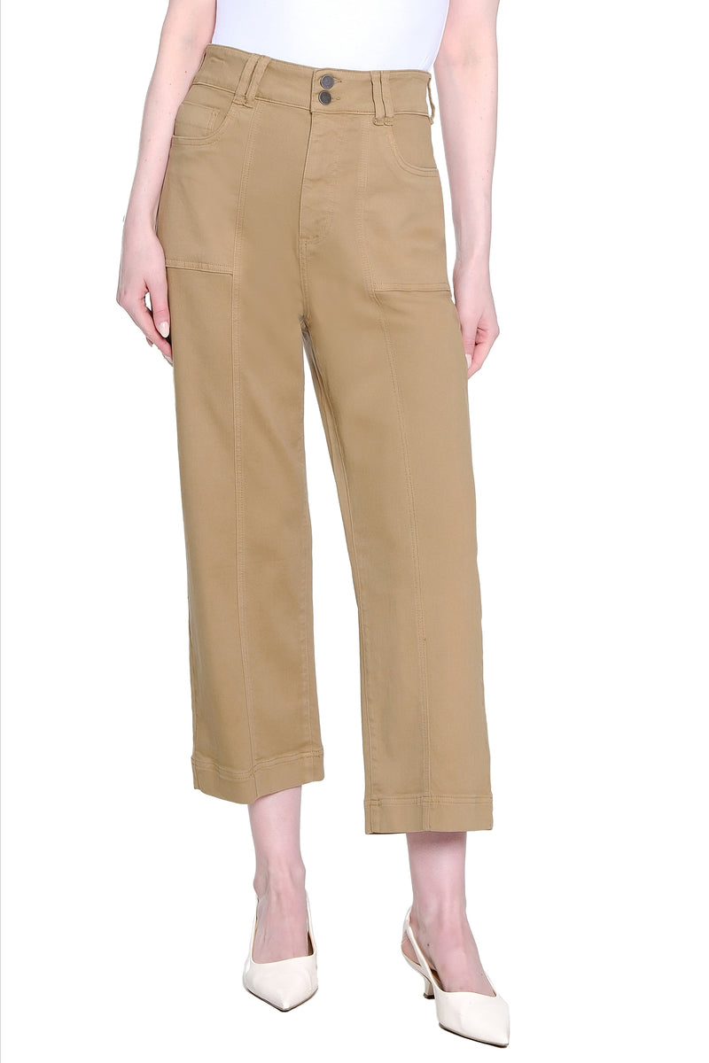 Twill Crop Pant - Bronze