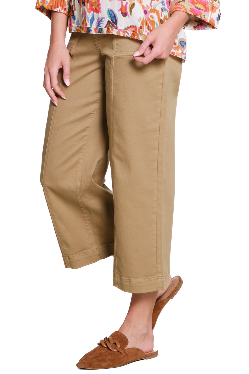 Twill Crop Pant - Bronze