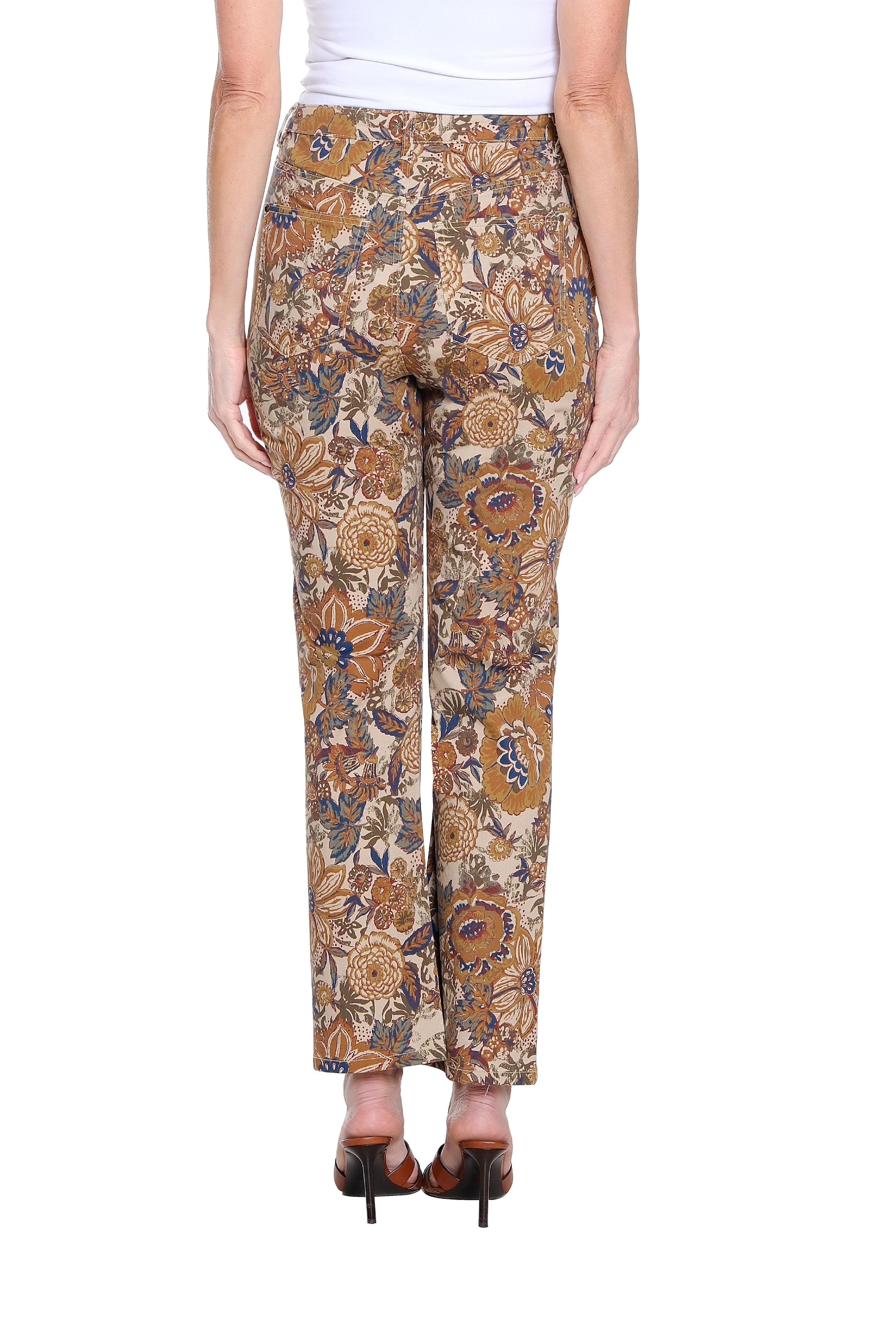 Vintage Print Jeans - Floral Multi