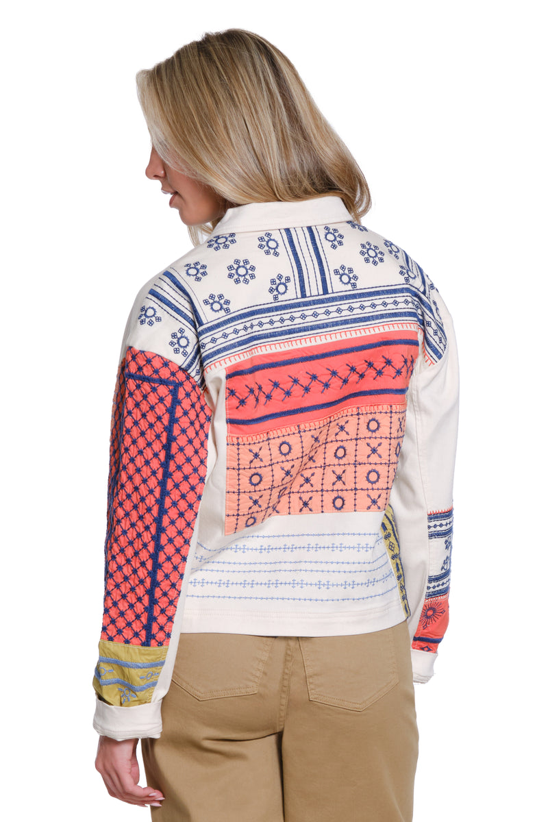 Embroidered Shirt Jacket - Multi