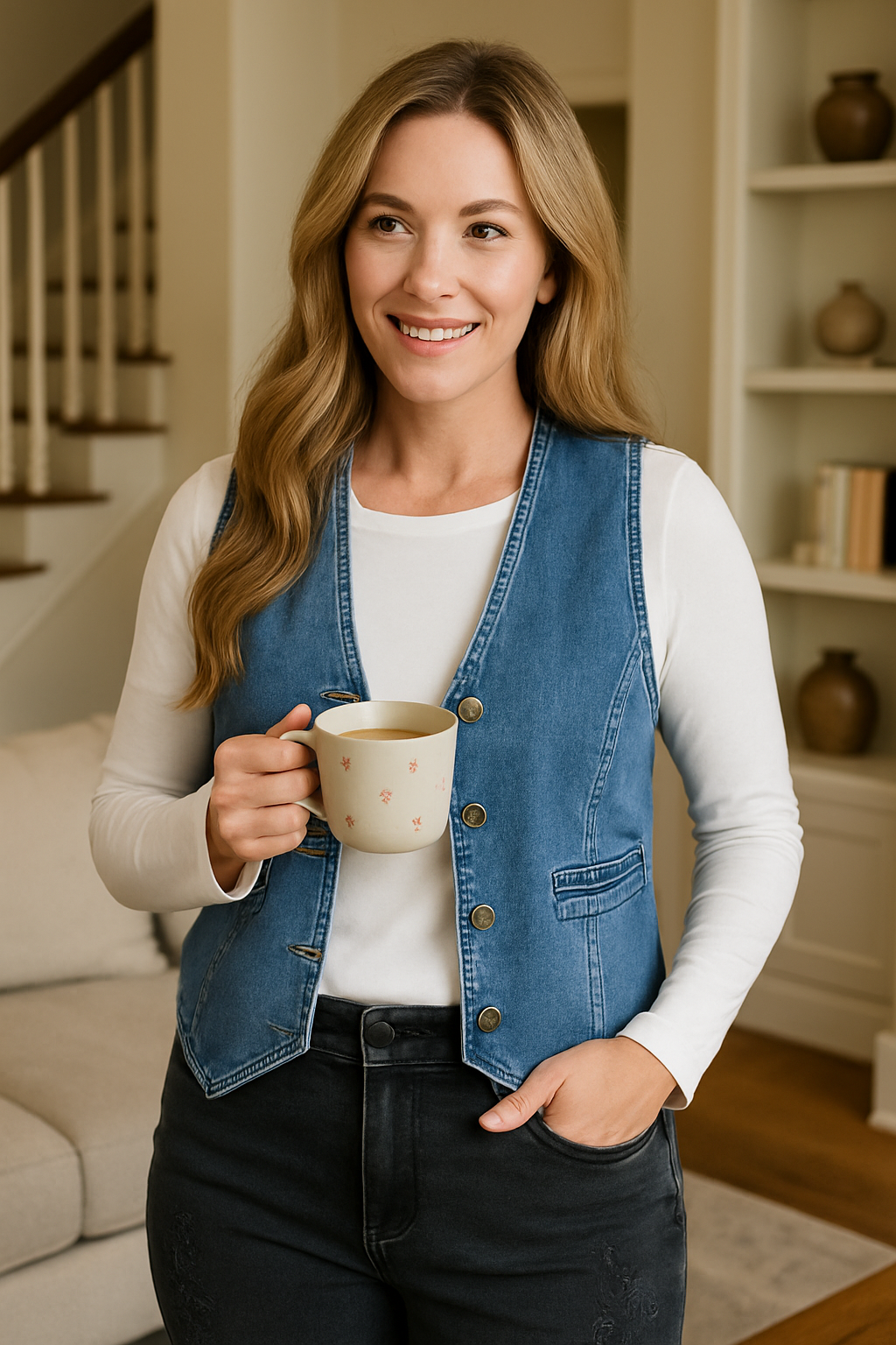 Denim Vest - Medium Indigo