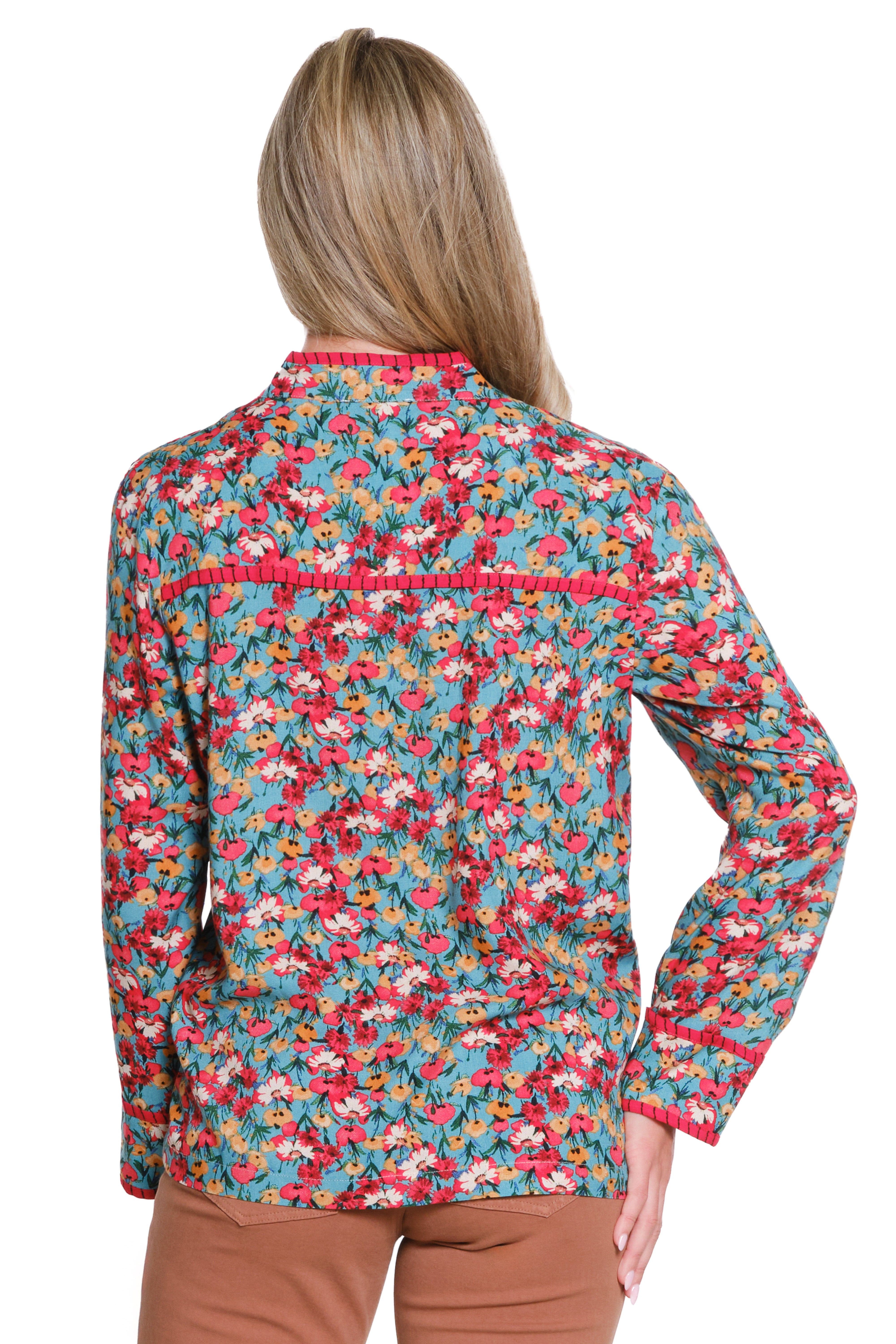Floral Print Button-Front Top - Multi