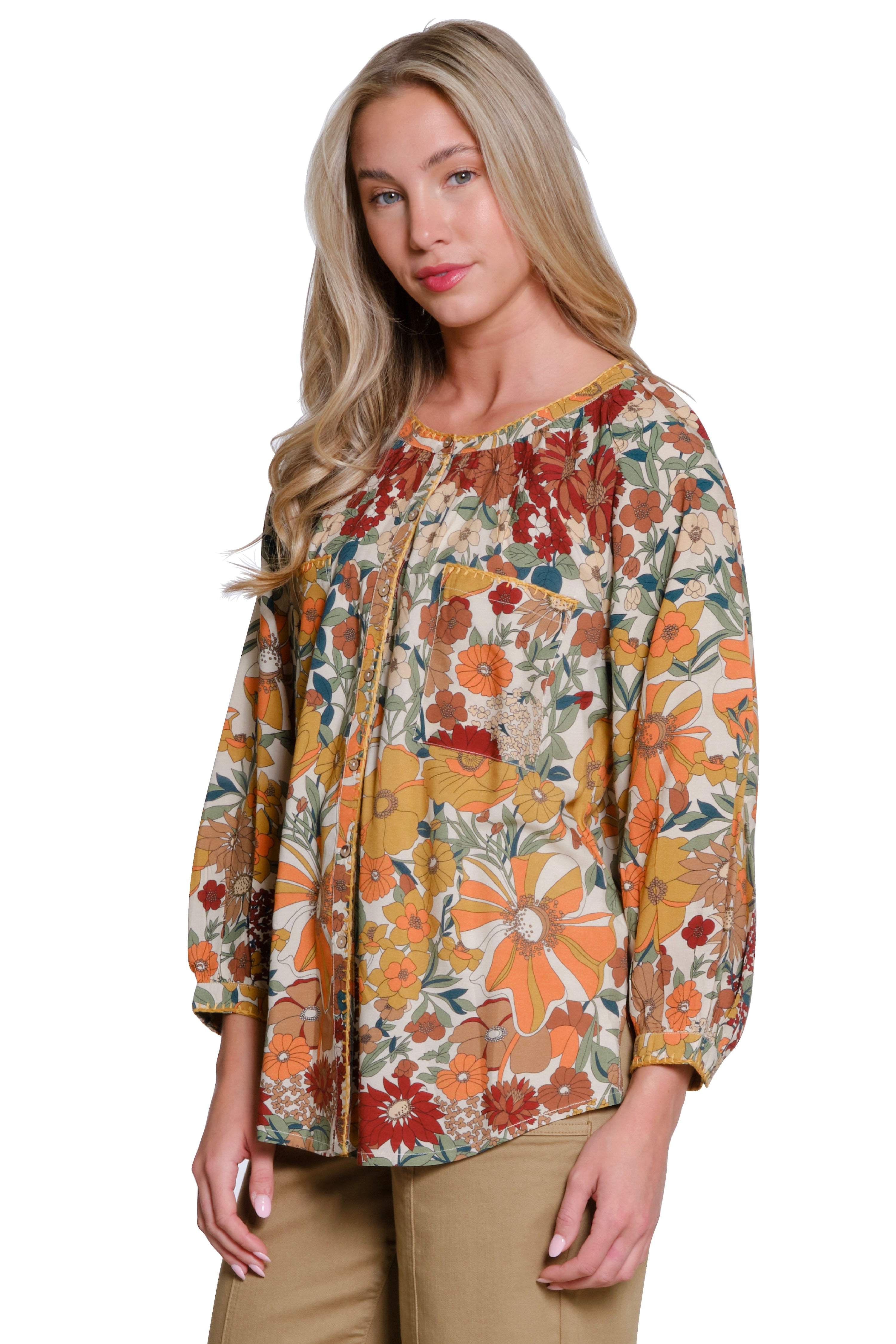 Floral Print Blouse - Multi