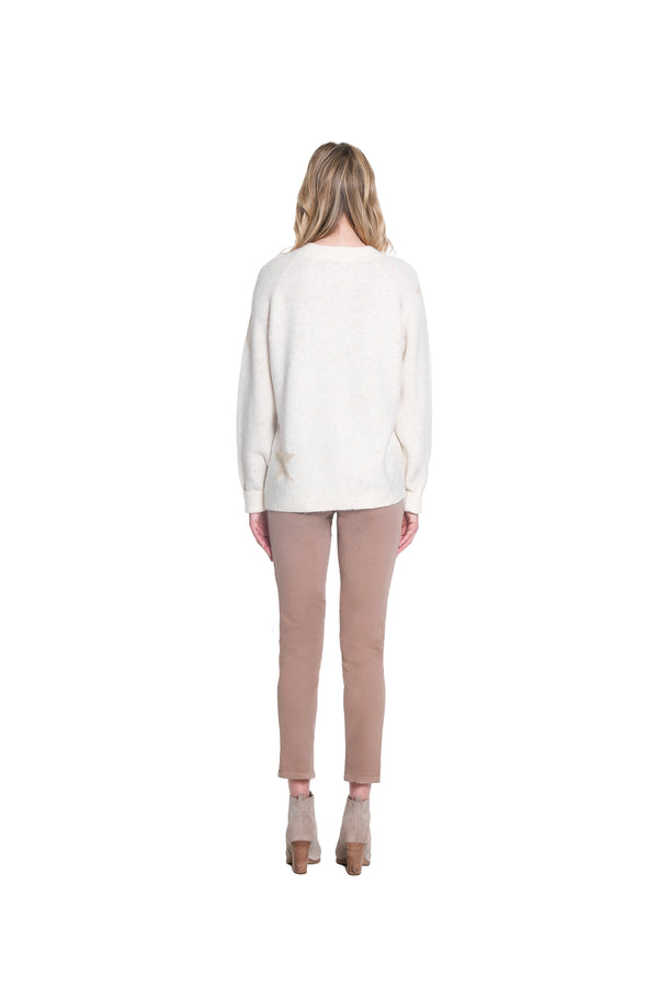 Star Jacquard Sweater - Cream