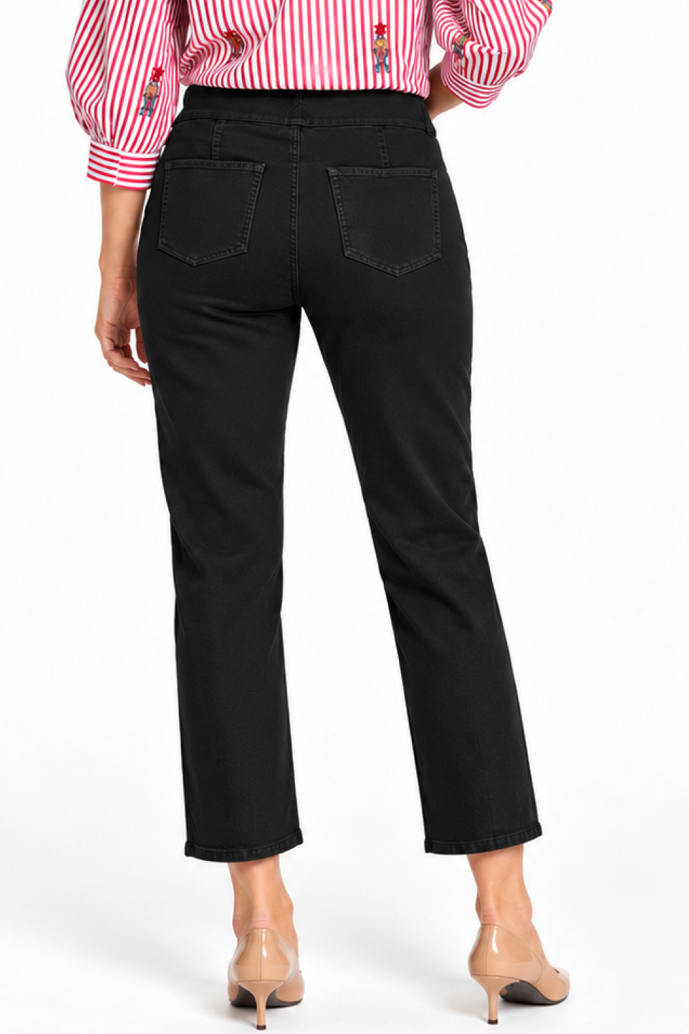 Black Pull-On Straight Leg Ankle Jean - Missy