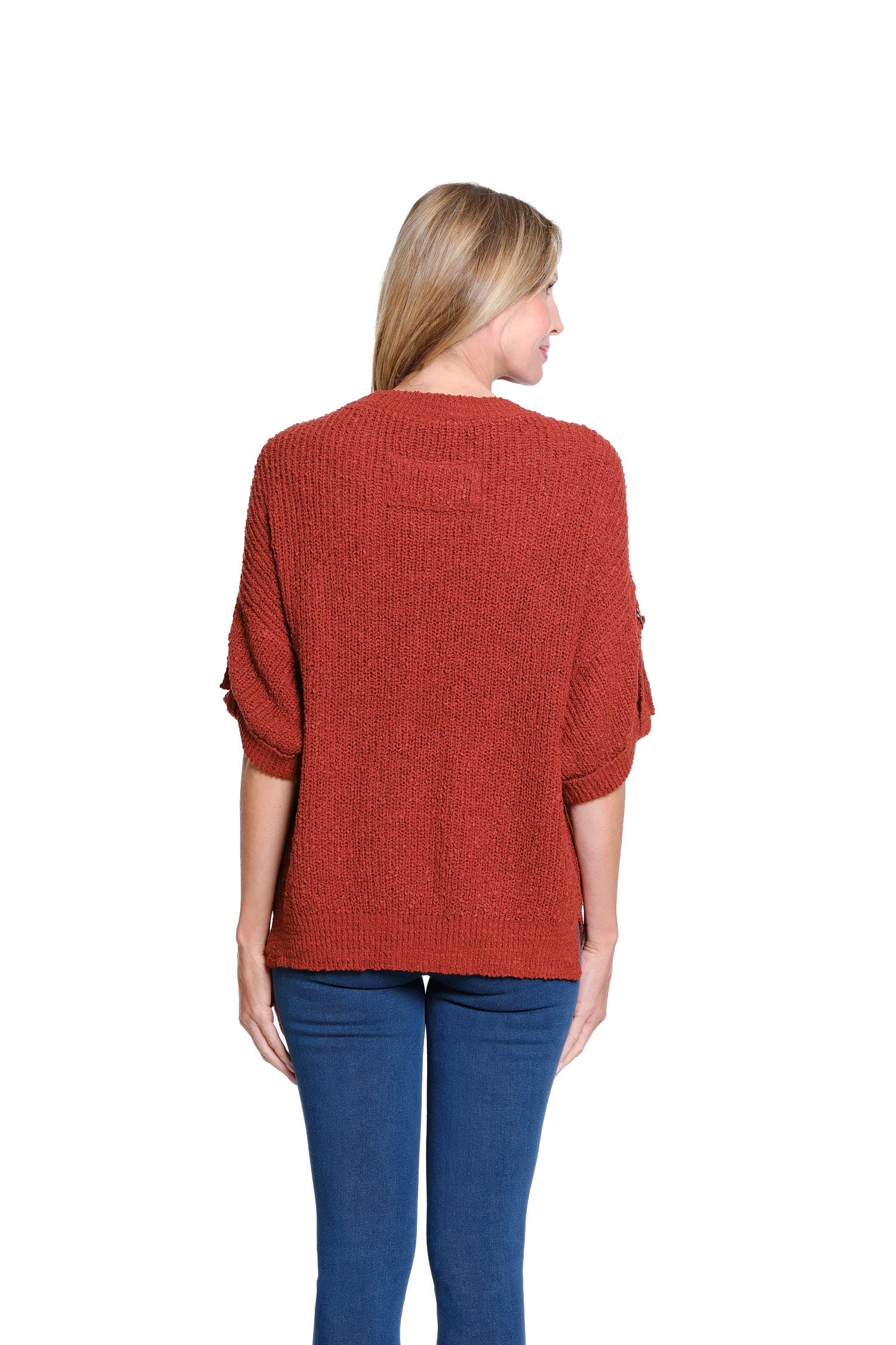 Roll Sleeve Sweater - Dark Spice