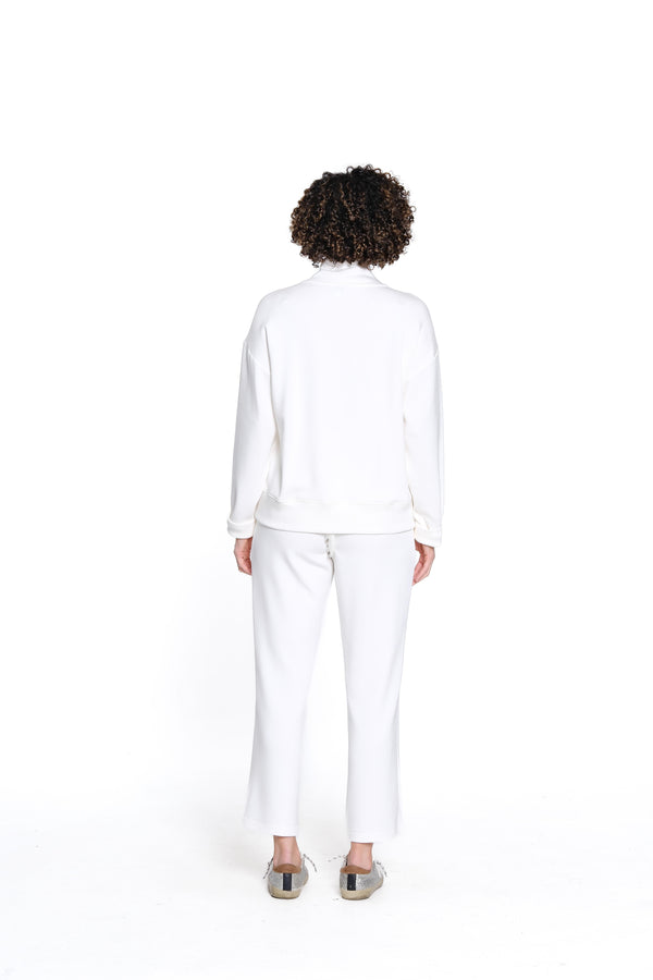 Shawl Collar Sweatshirt - Off White