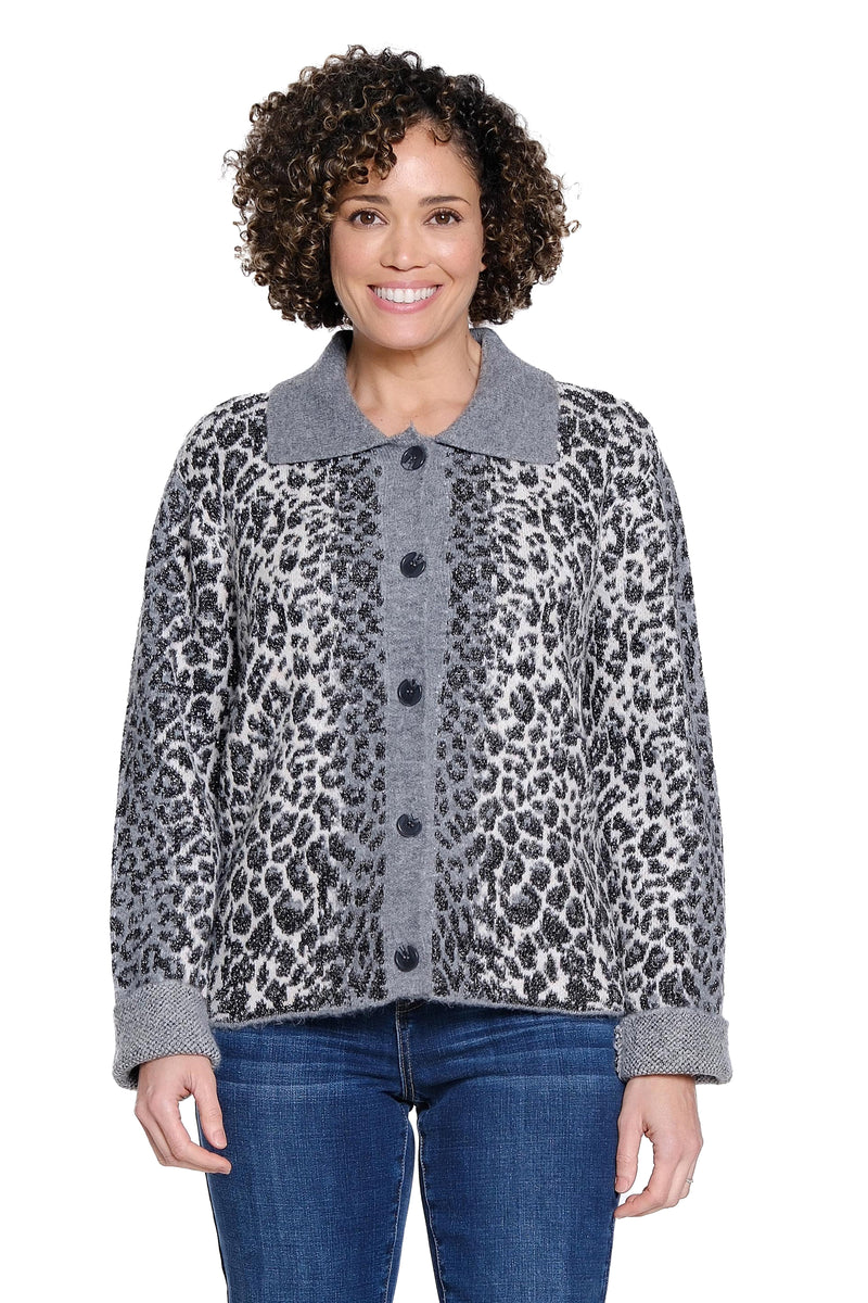 Animal Print Cardigan - Multi