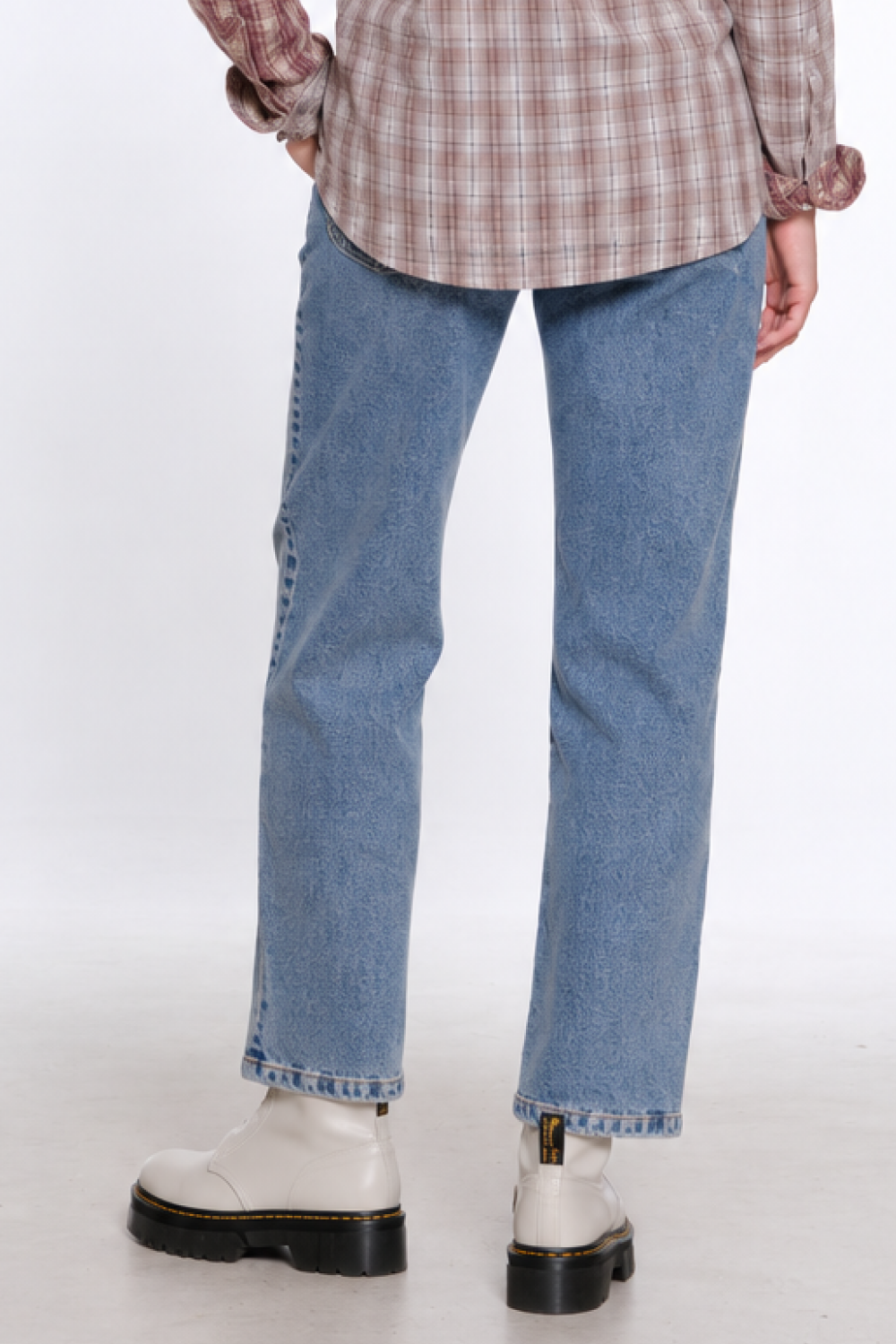 Medium Indigo Denim Wide Leg Utility Jean - Missy