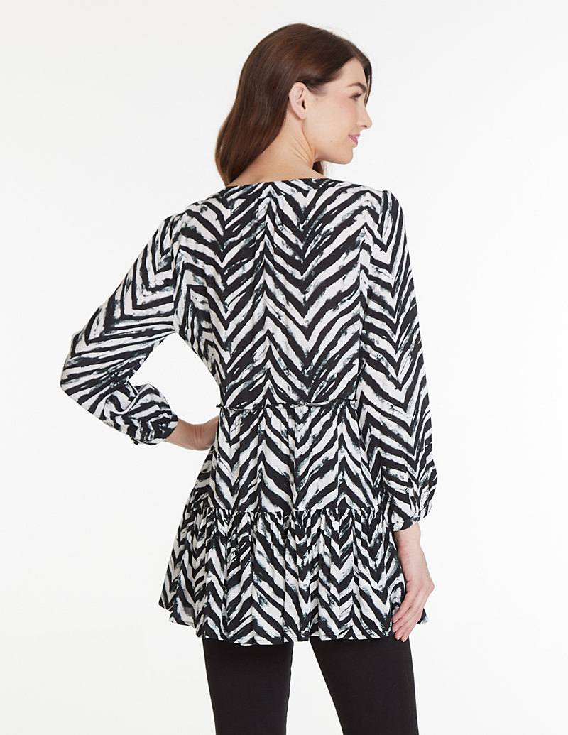 Tiered Top - Zebra Print