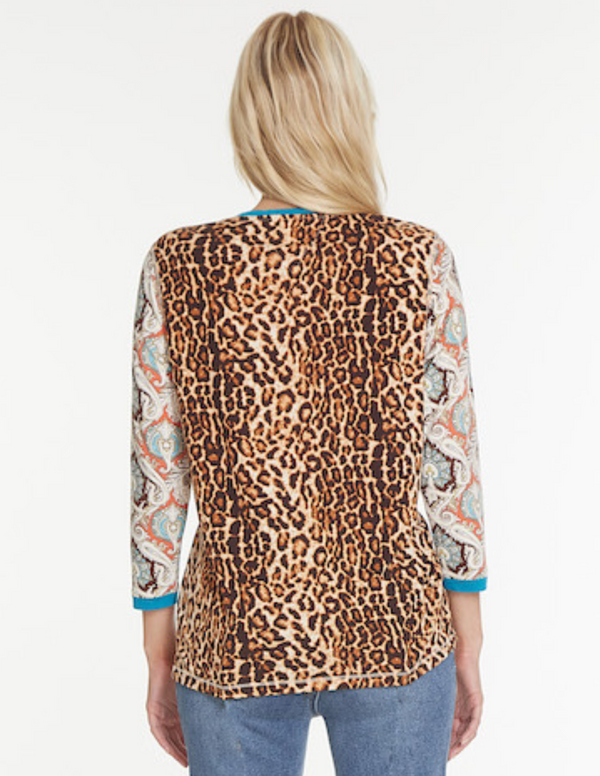 V-Neck Knit Top- Multi