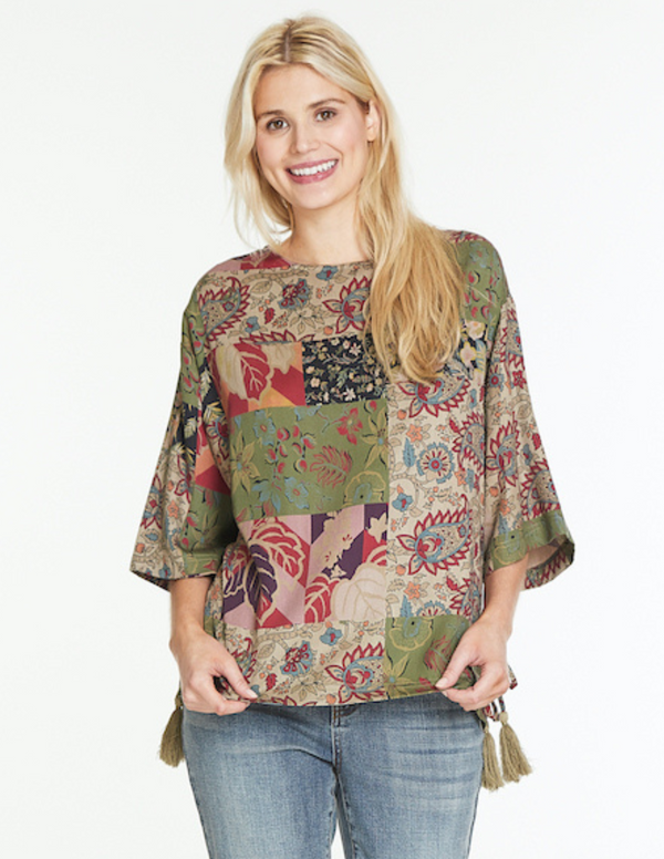 Patch Print Top- Multi