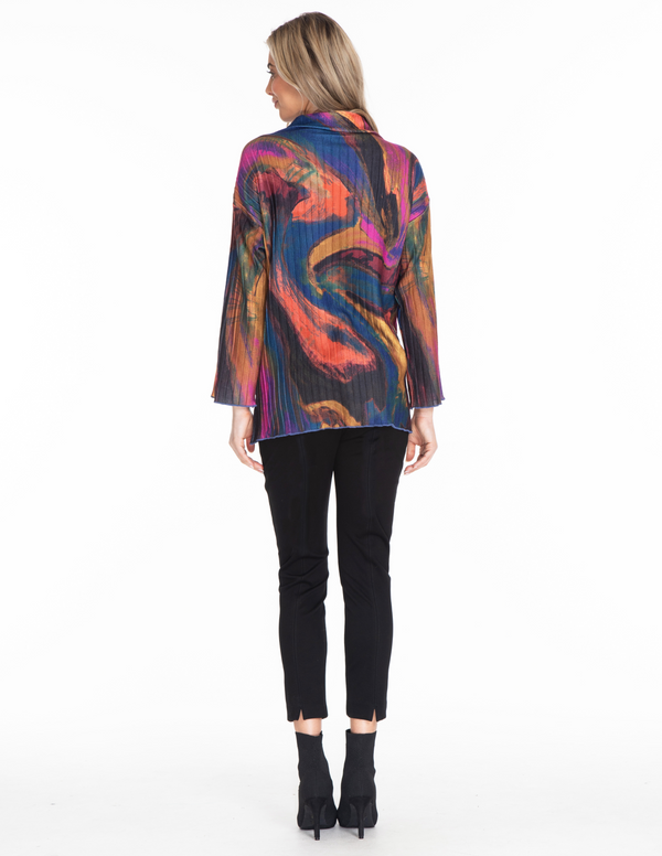 Pleated Print Top - Multi