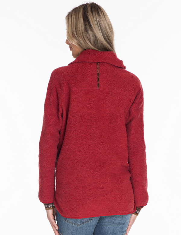 Fleece Jacket - Dark Red