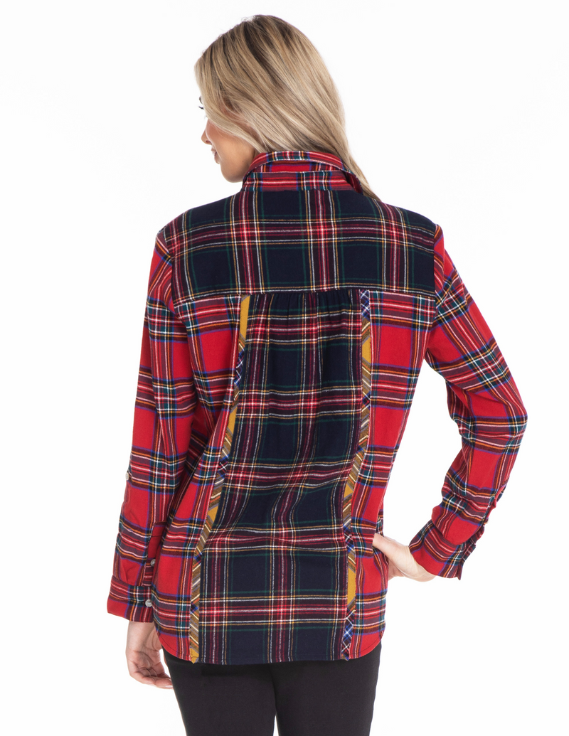 Holiday Plaid Button Up Shirt - Multi