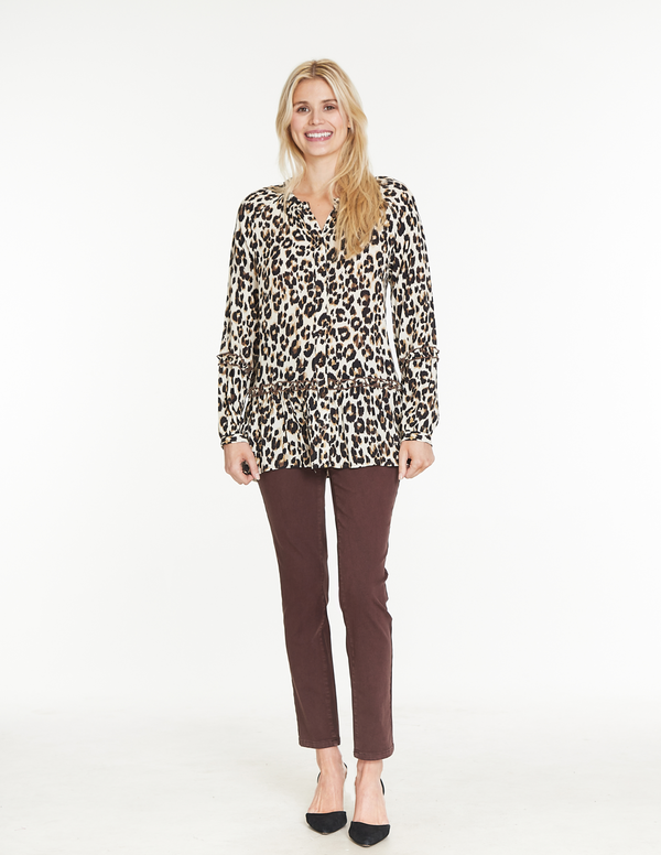 Animal Print Button Up - Multi Animal Print