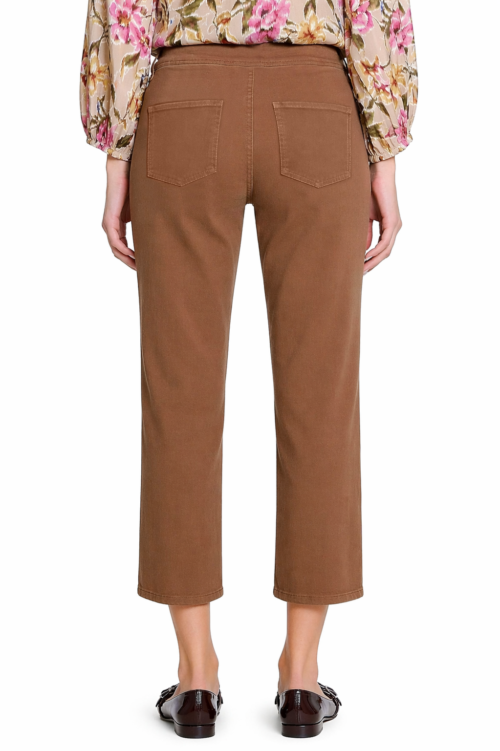 Pull On Straight Leg Ankle Jean - Dark Olive - view 2