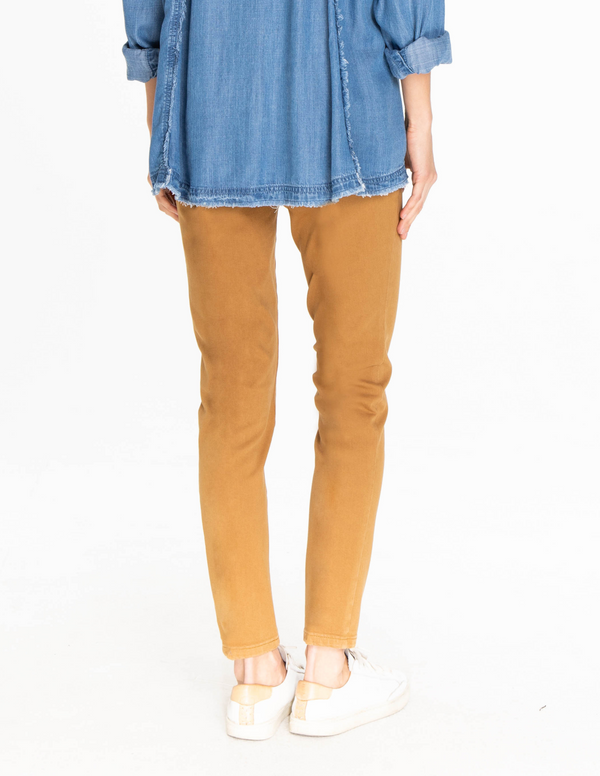 4 WAY STRETCH PULL ON SKINNY ANKLE JEAN - Bronze