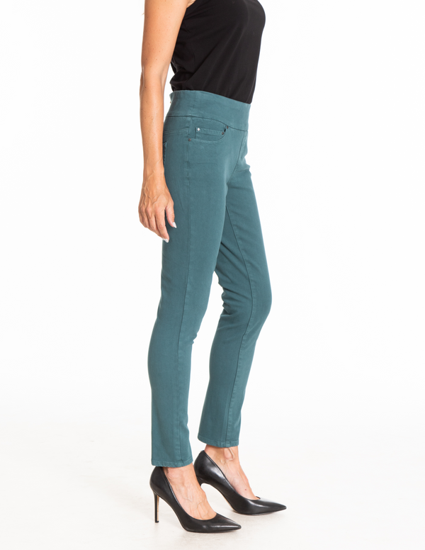 4 WAY STRETCH PULL ON SKINNY ANKLE JEAN - Juniper