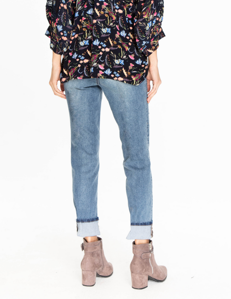 Patch Jean - Medium Indigo