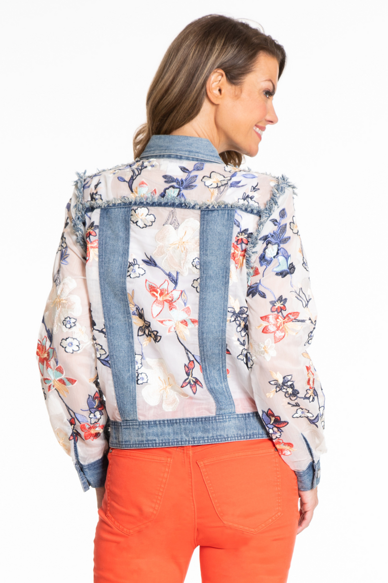 Embroidered Denim Jacket - Multi