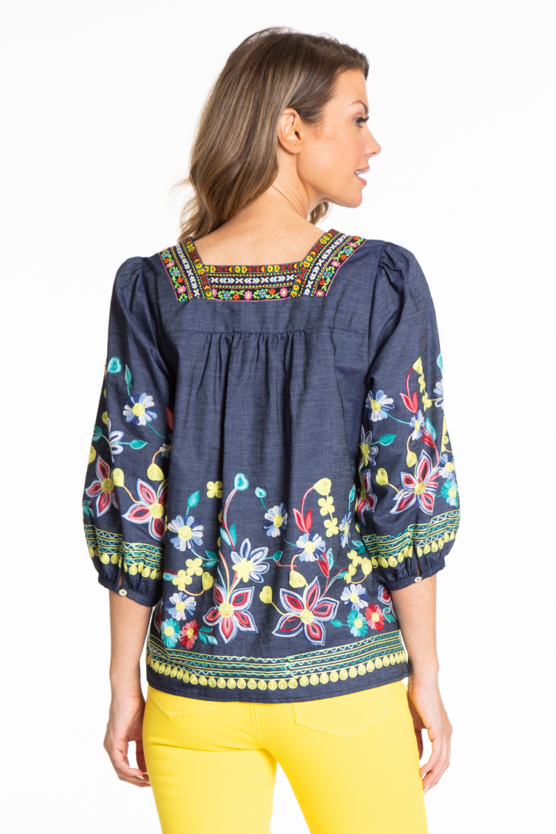Square Neck Top - Multi